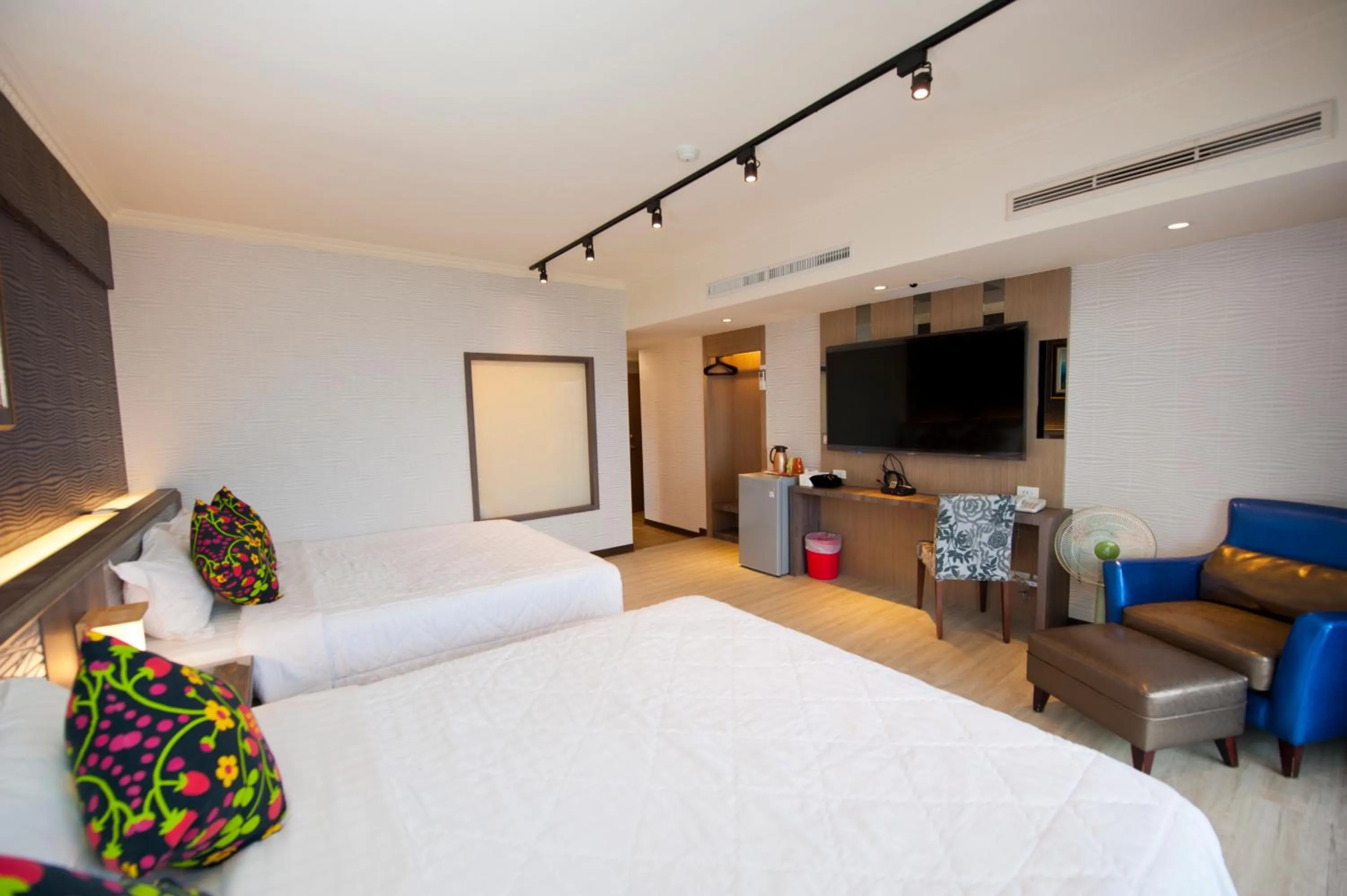 Bed in 墾丁品喬旅店