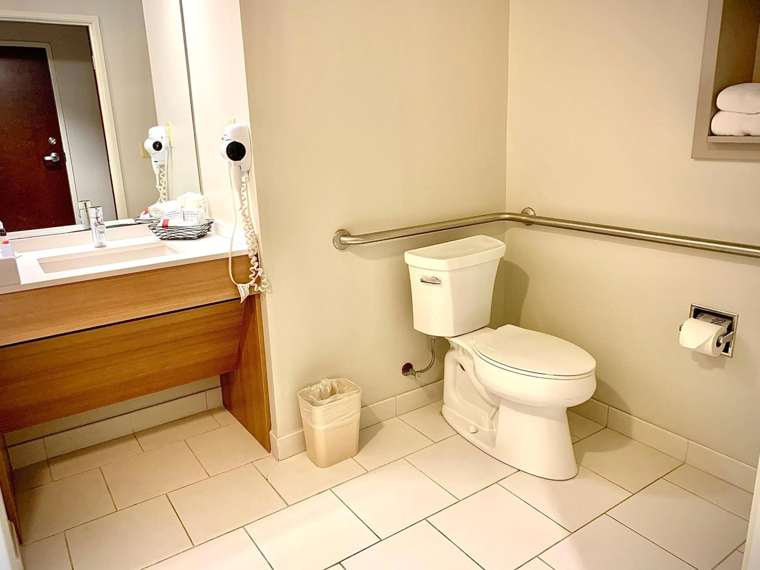 Bathroom in Microtel Inn & Suites by Wyndham Georgetown Delaware Beaches