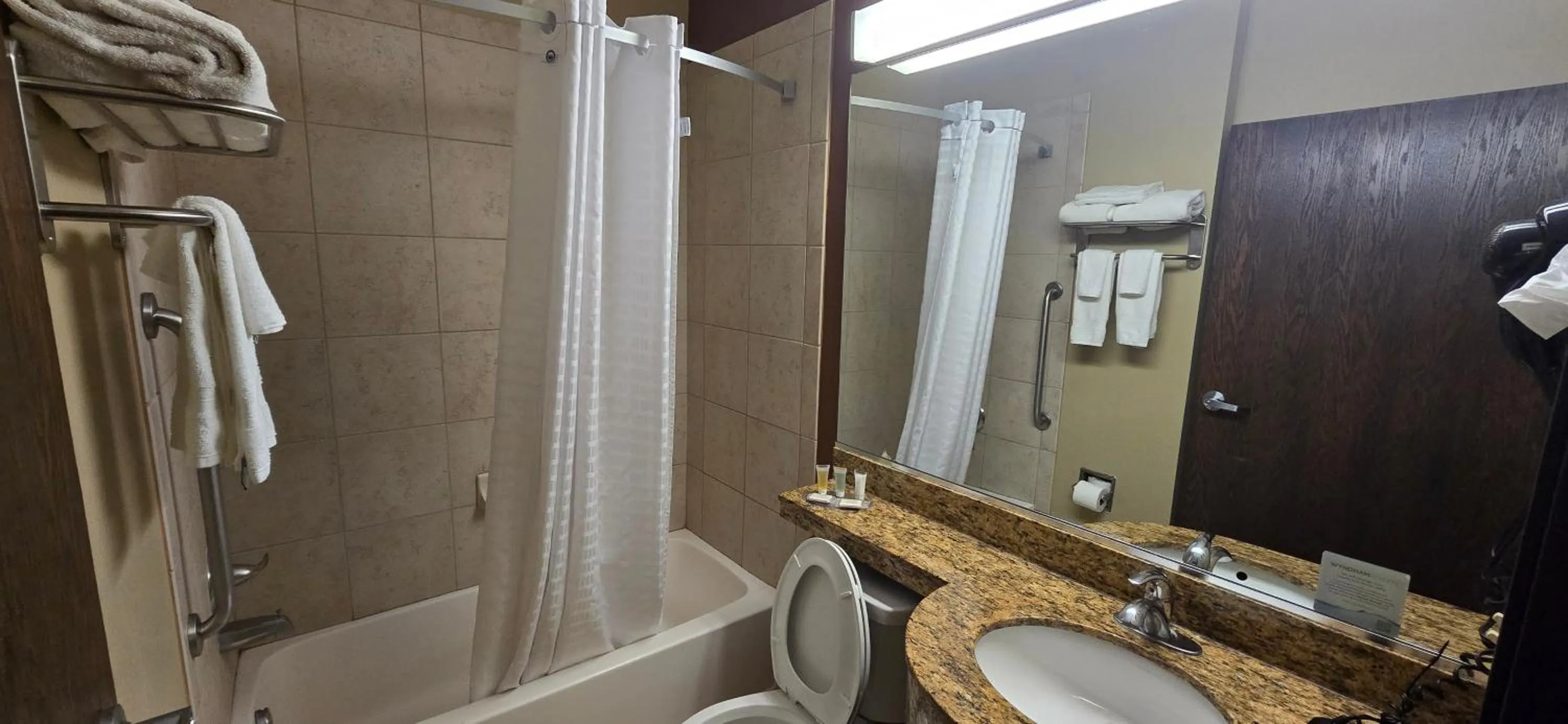 Bathroom in Microtel Inn & Suites by Wyndham Odessa TX