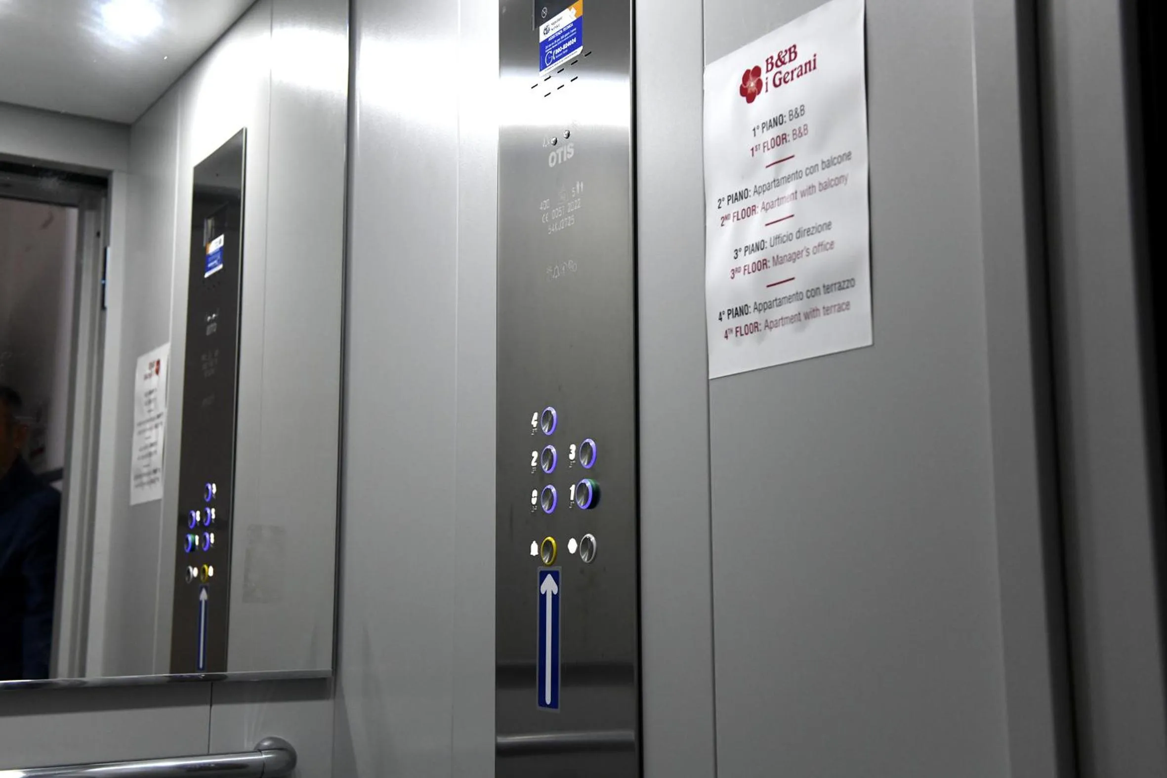 elevator in B&B I Gerani