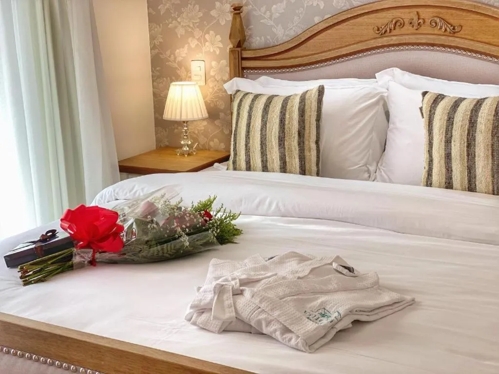 Bed in Pousada Villa Vie