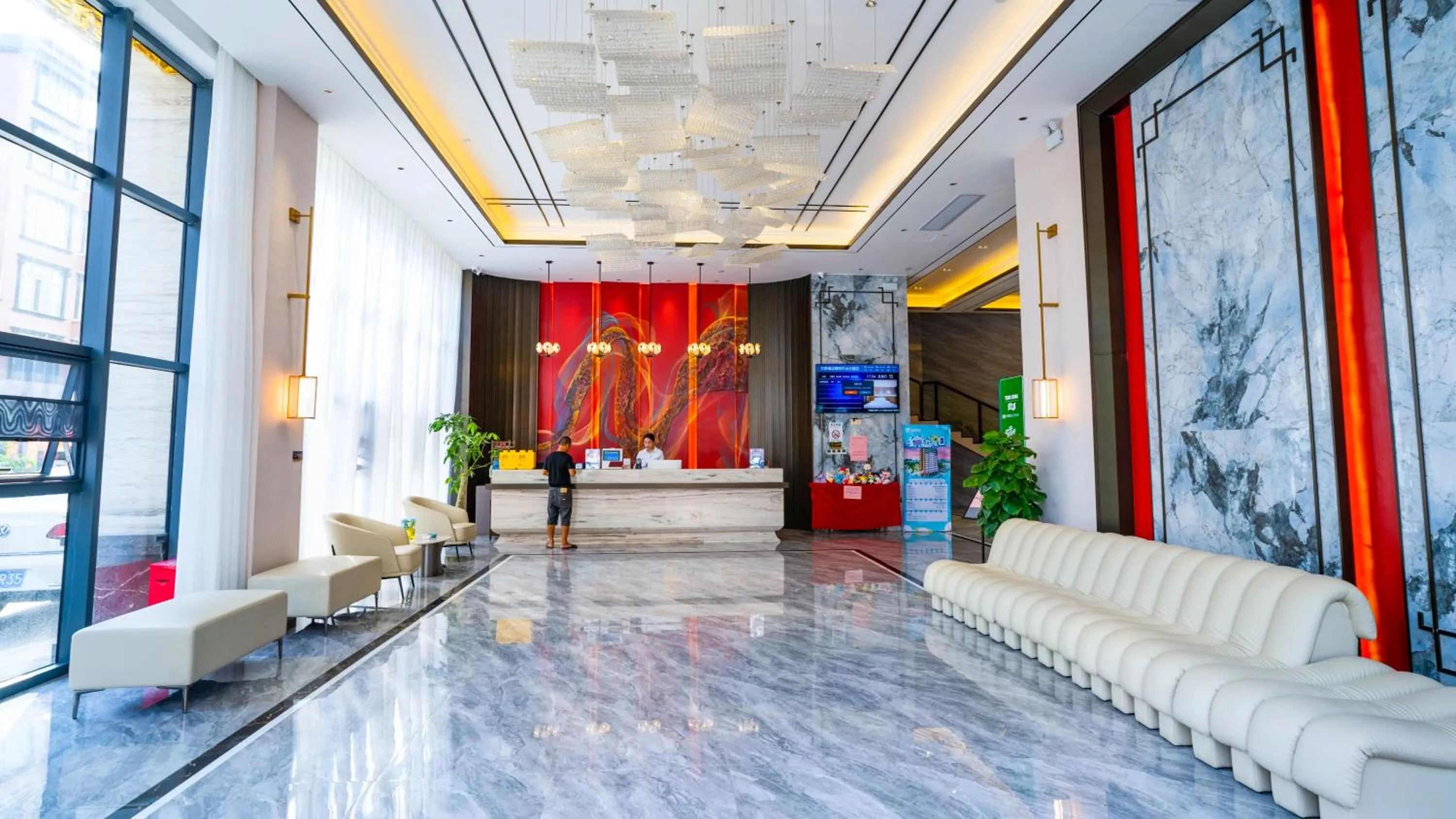 Lobby or reception in Wansheng Hotel