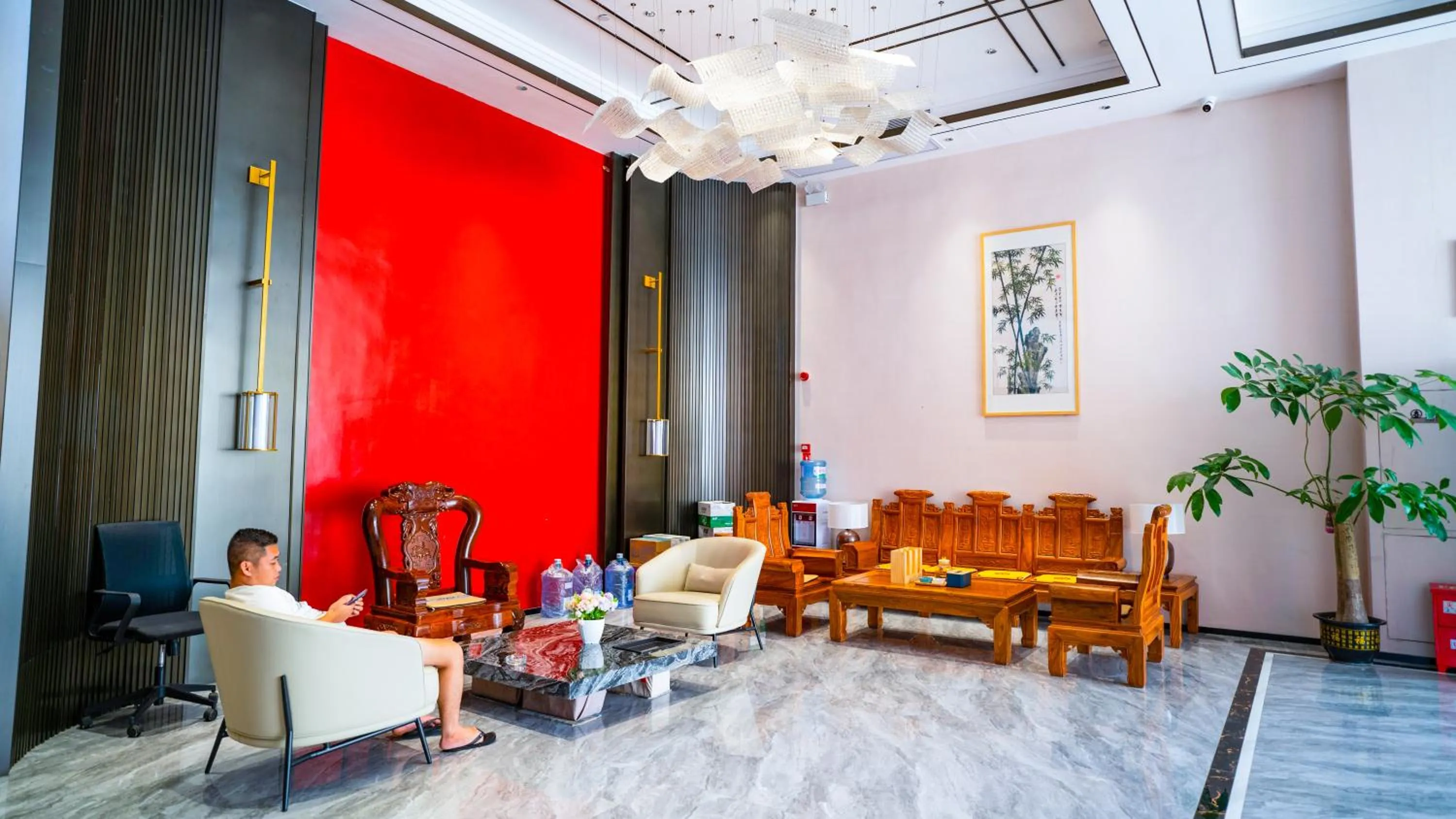 Lobby or reception in Wansheng Hotel