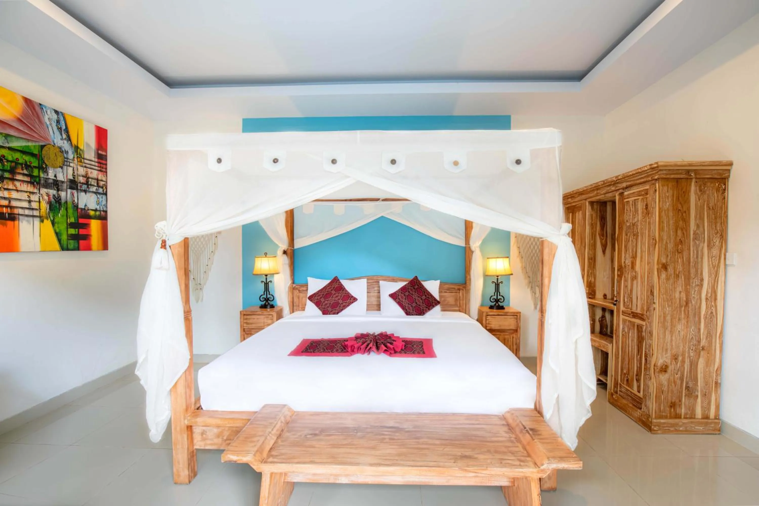 Bed in Ubud Mesari Private Pool Villa