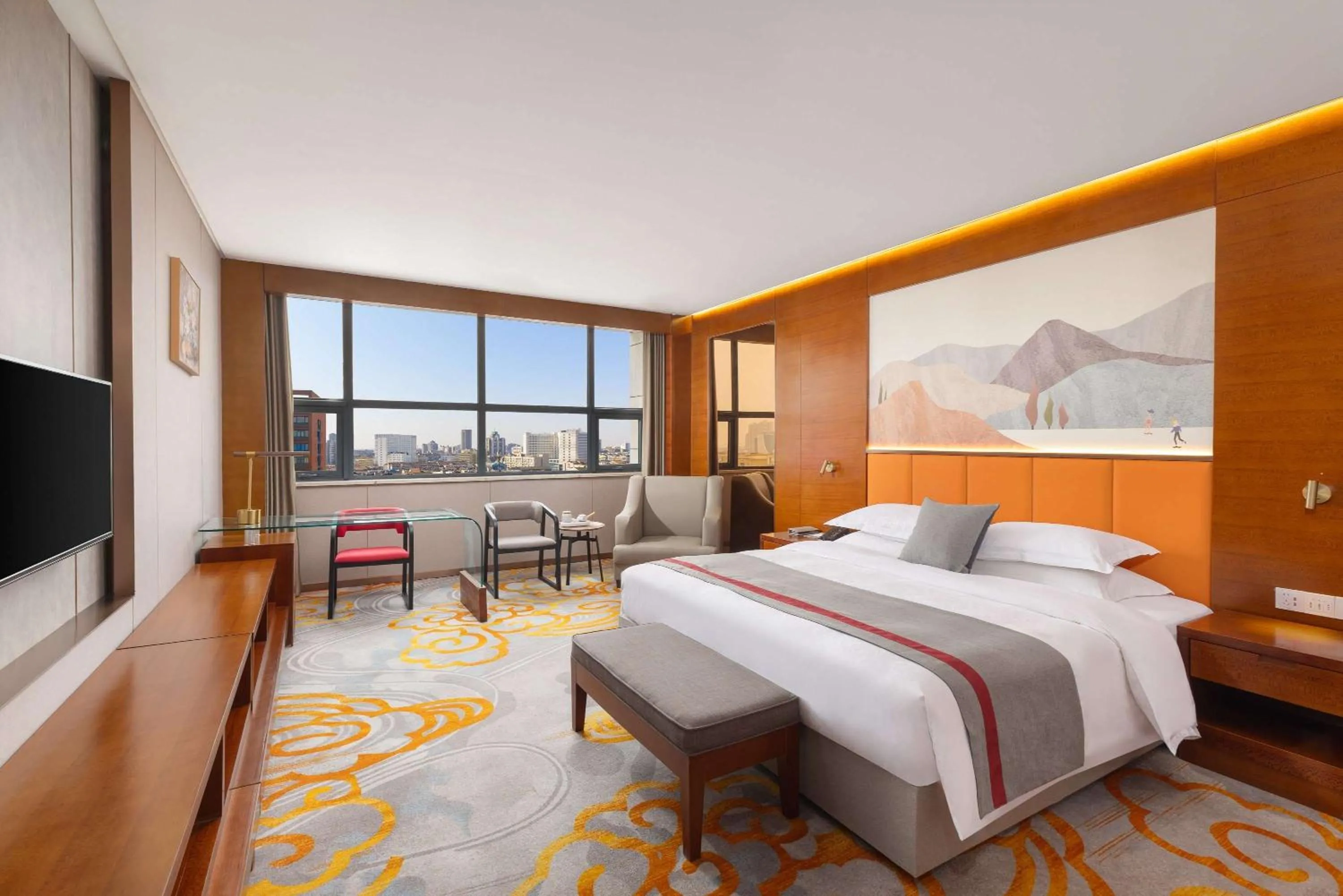 Photo of the whole room, Bed in Ramada Encore by Wyndham Jingzhou Shashi