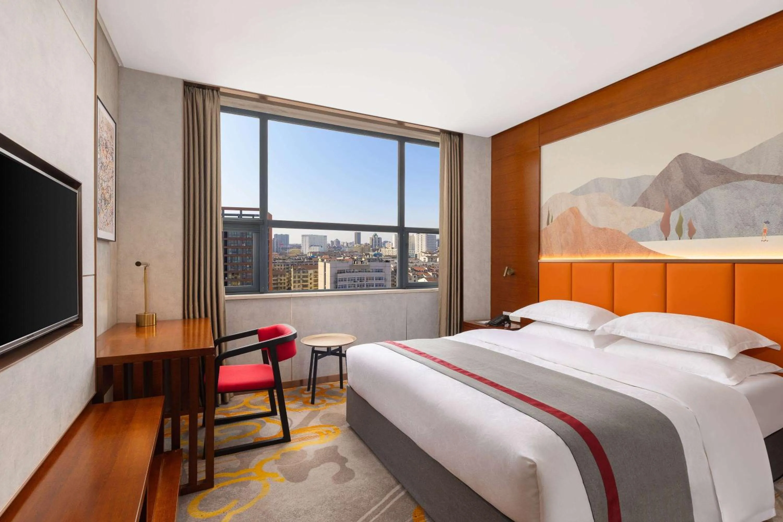 Photo of the whole room, Bed in Ramada Encore by Wyndham Jingzhou Shashi