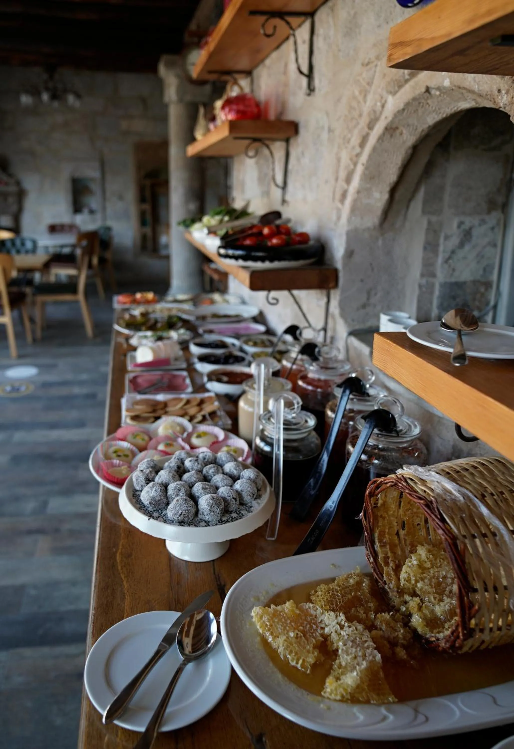 Buffet breakfast in Tekkaya Cave Hotel