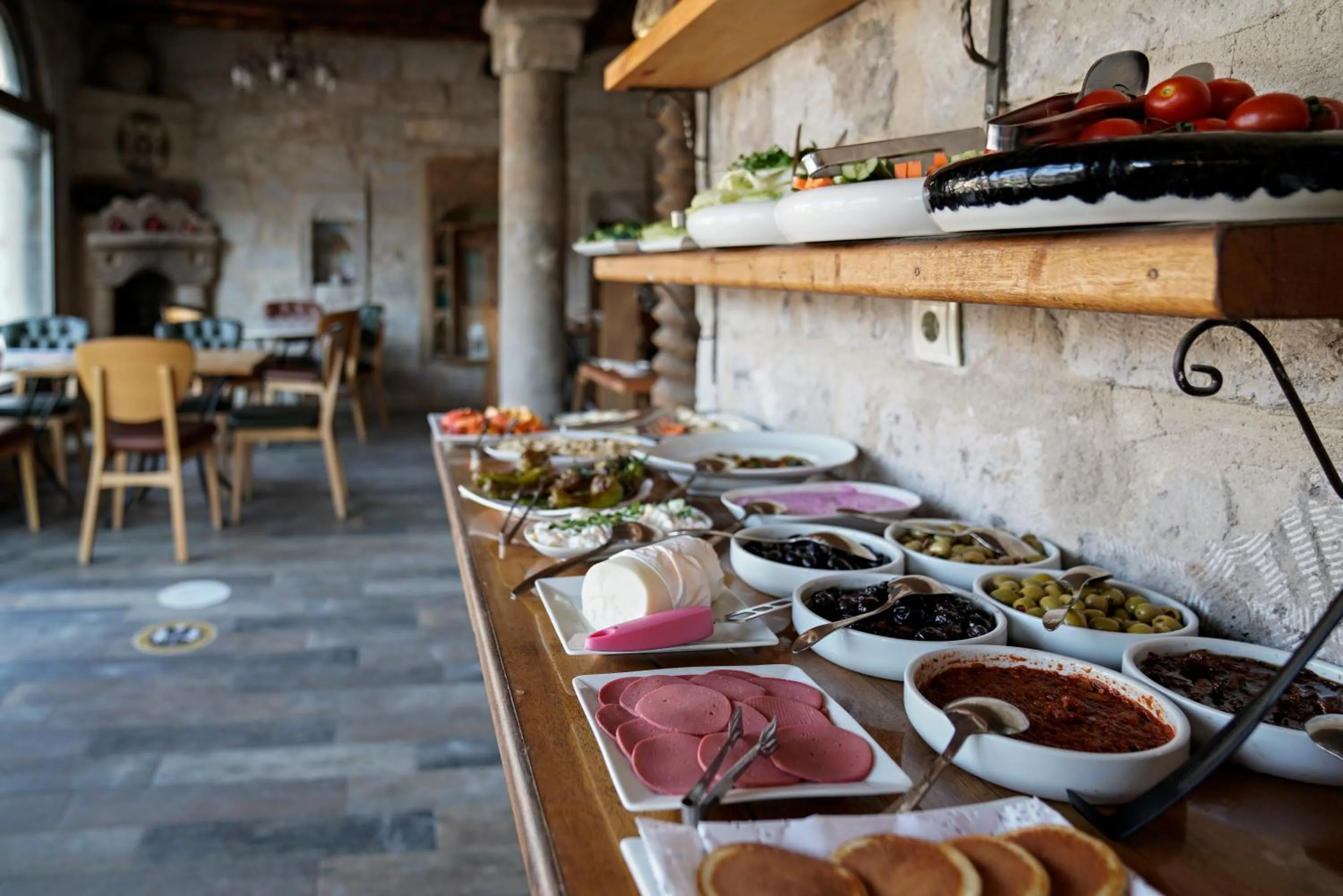 Buffet breakfast in Tekkaya Cave Hotel
