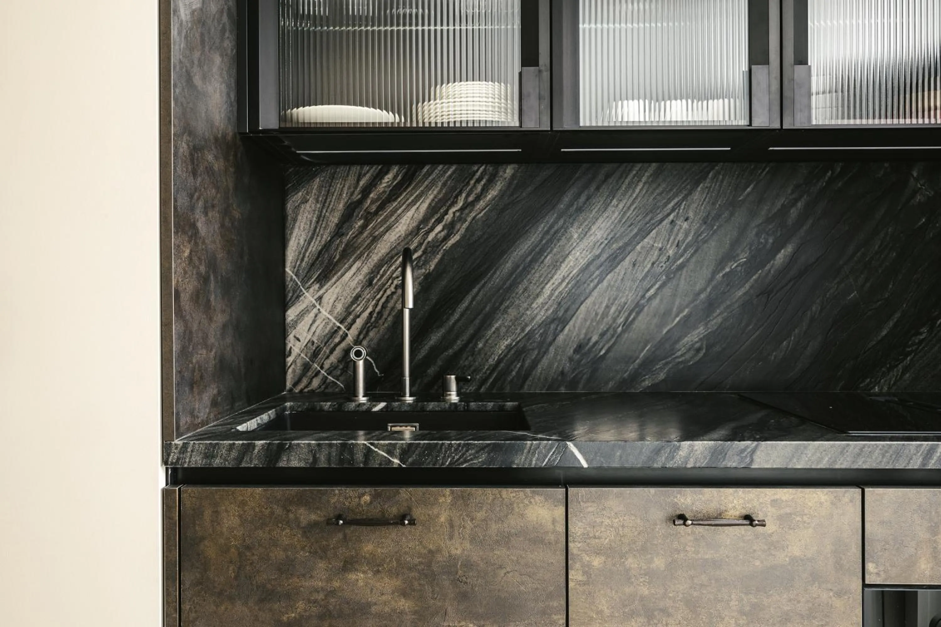 Kitchen or kitchenette in Mondovi Luxury Suites