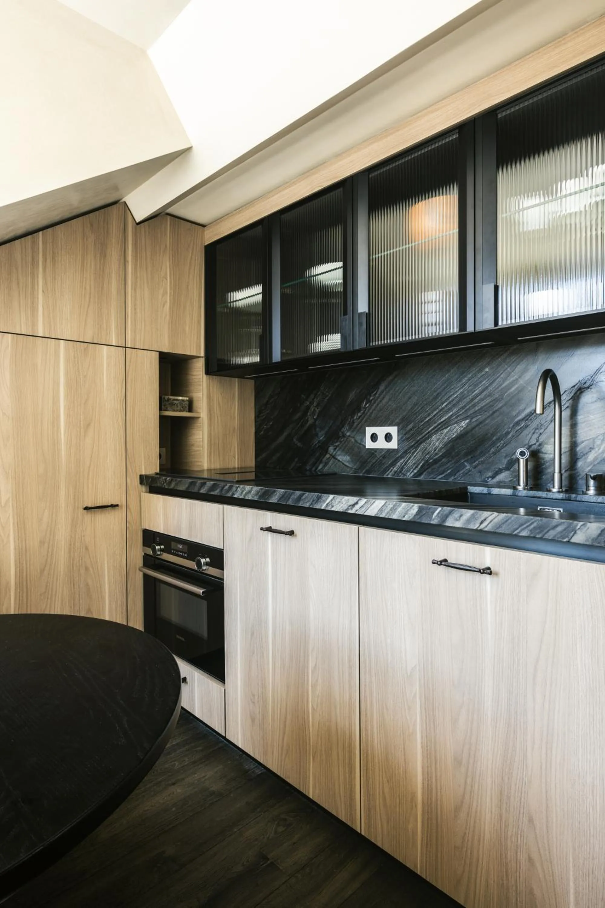 Kitchen or kitchenette in Mondovi Luxury Suites