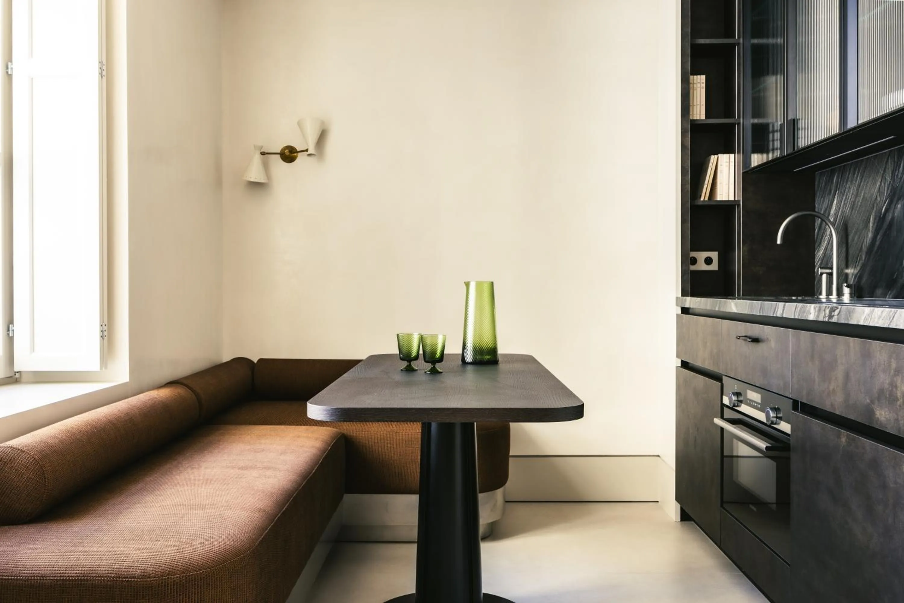 Kitchen or kitchenette in Mondovi Luxury Suites