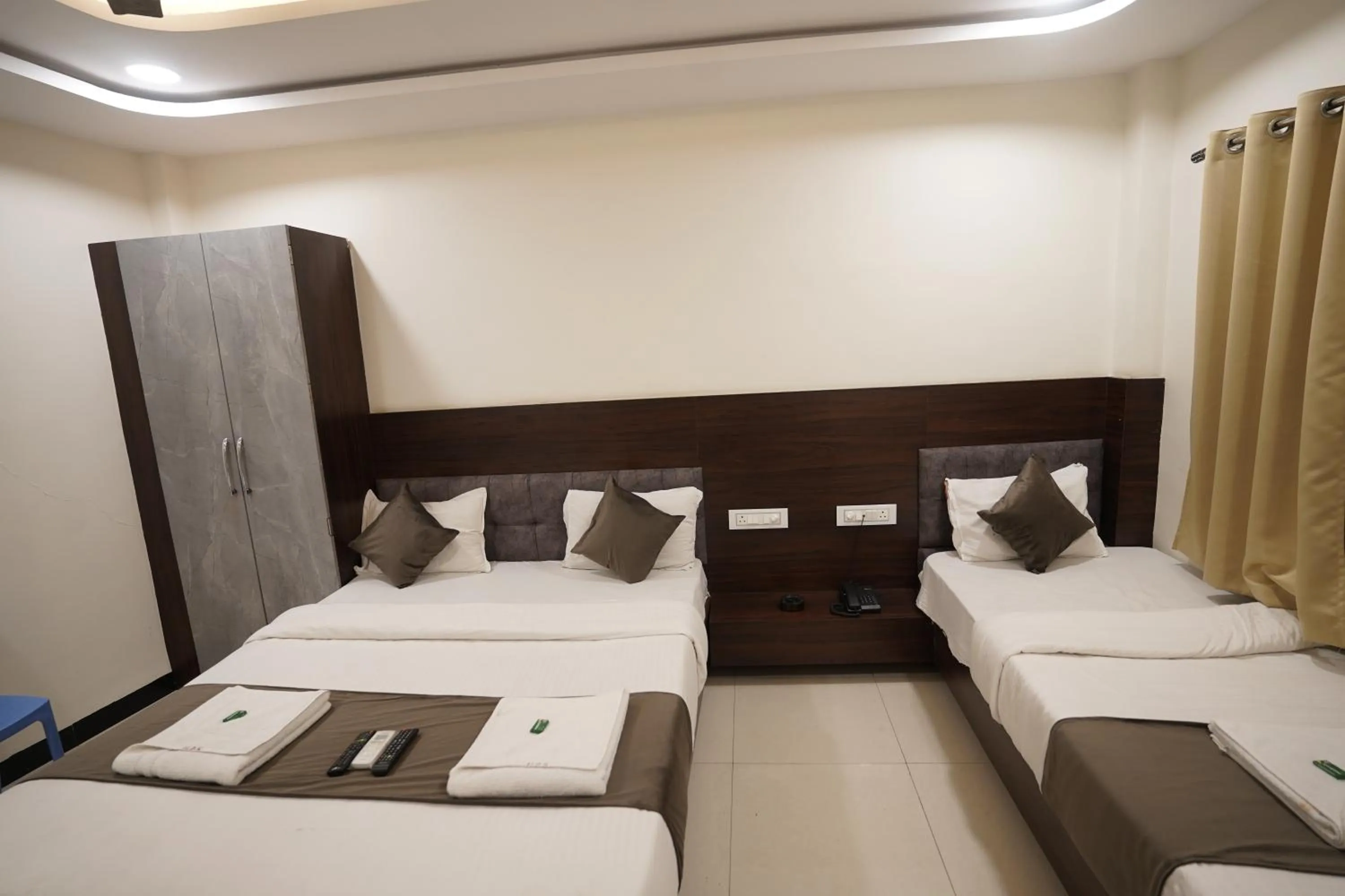 Bed in Hotel Dev Kripa