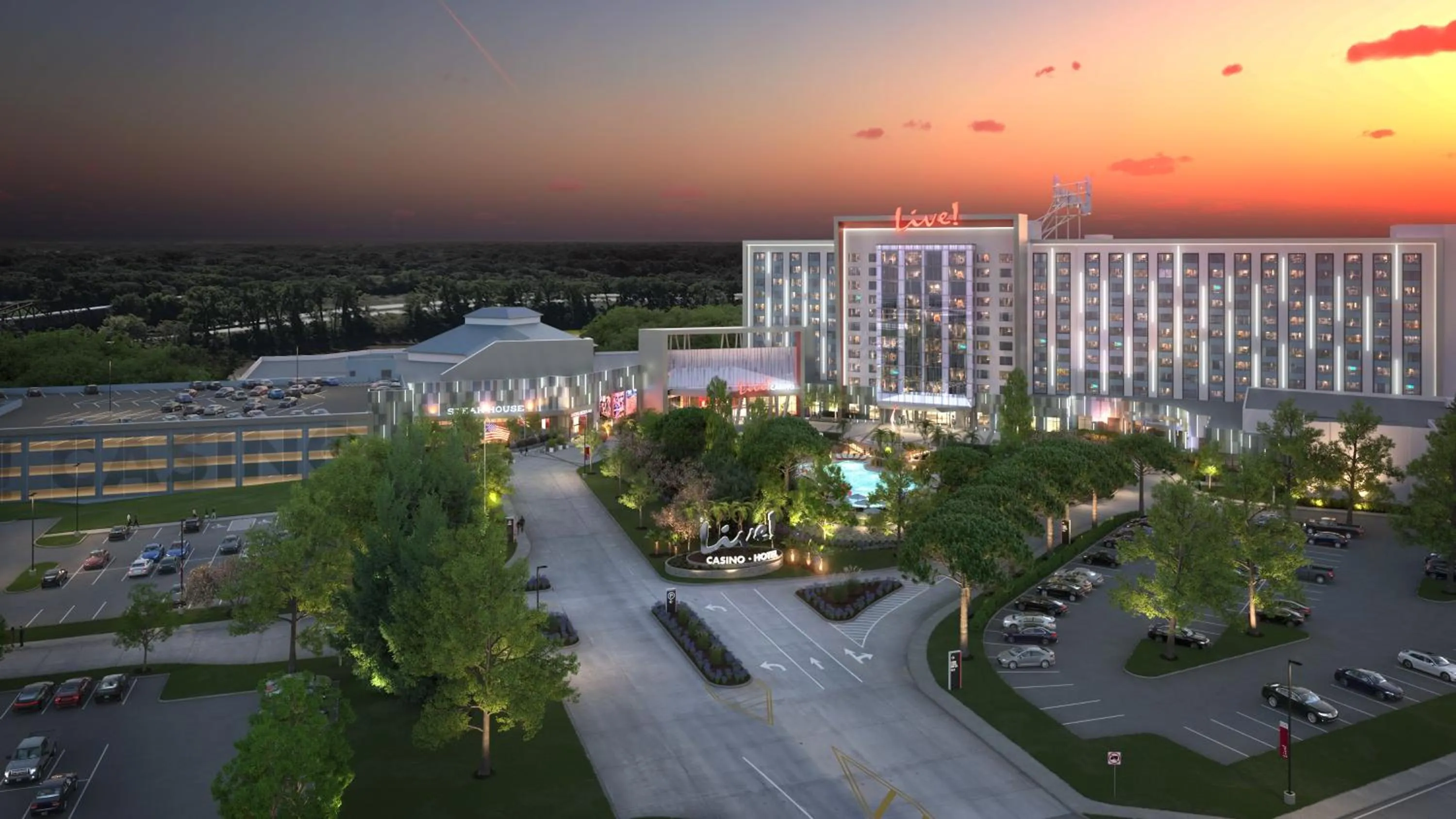Property building in Live Casino & Hotel - Louisiana
