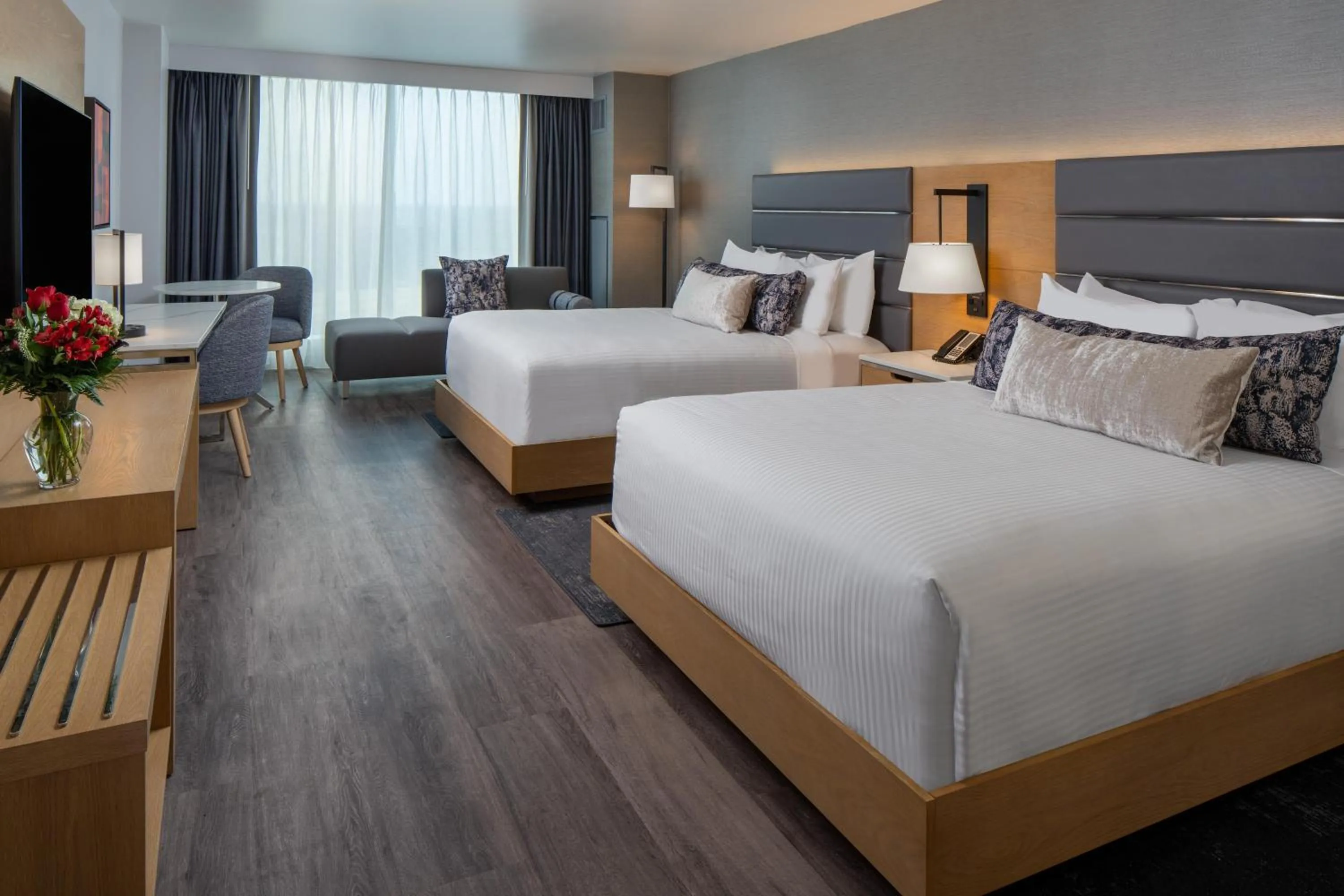 Living room, Bed in Live Casino & Hotel Louisiana, Curio Collection by Hilton