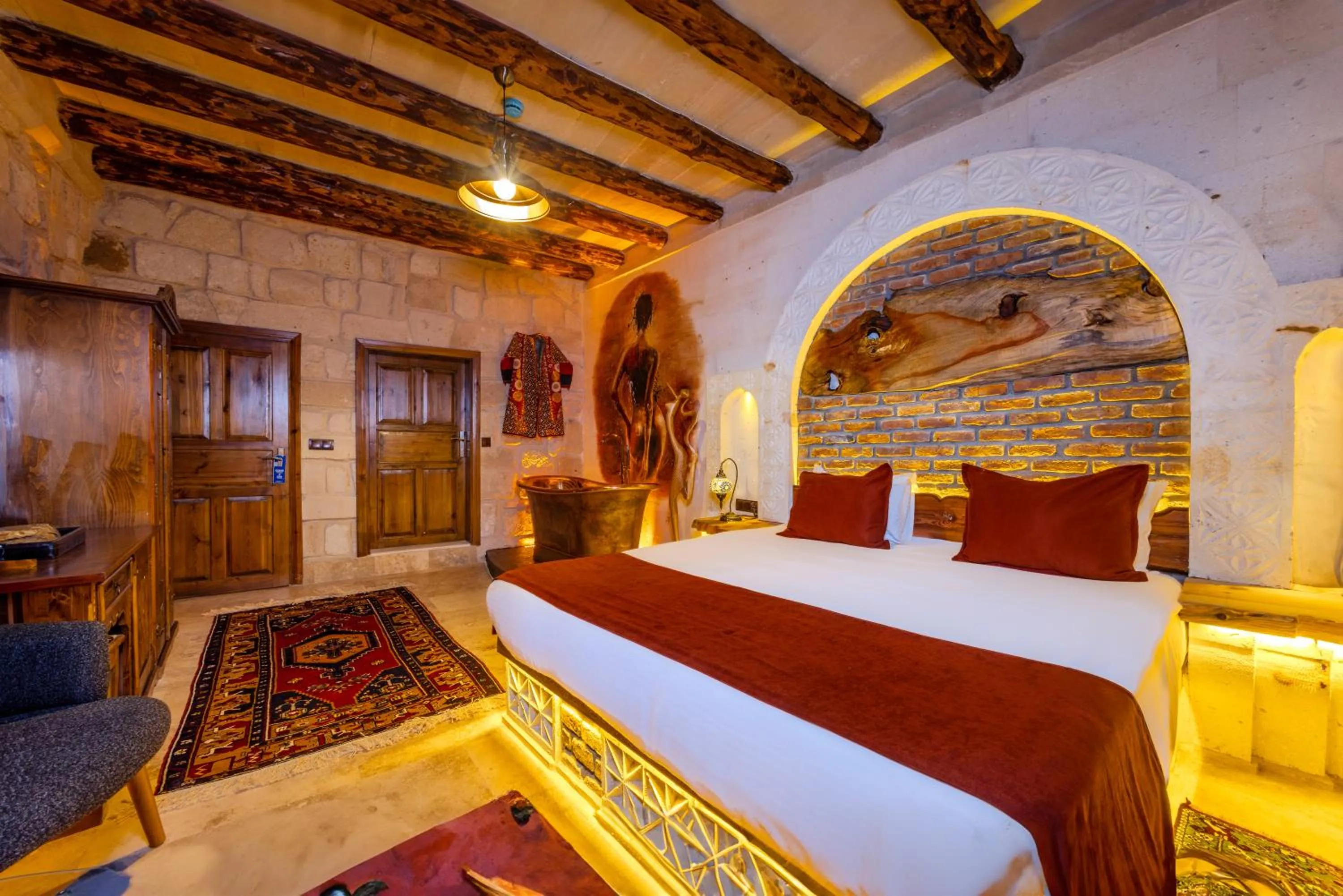 Bed in Historical Goreme House