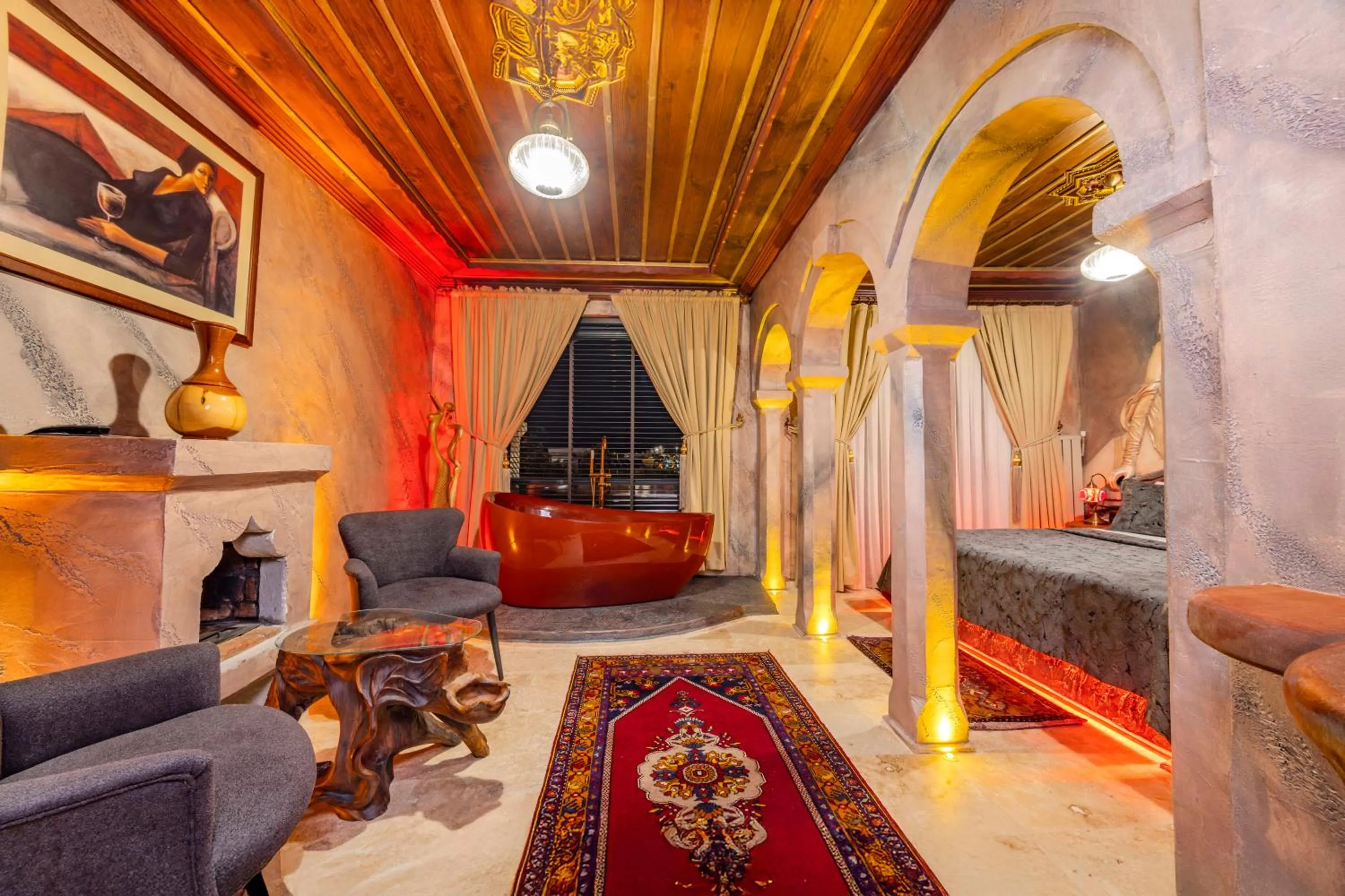 Living room, Bed in Historical Goreme House