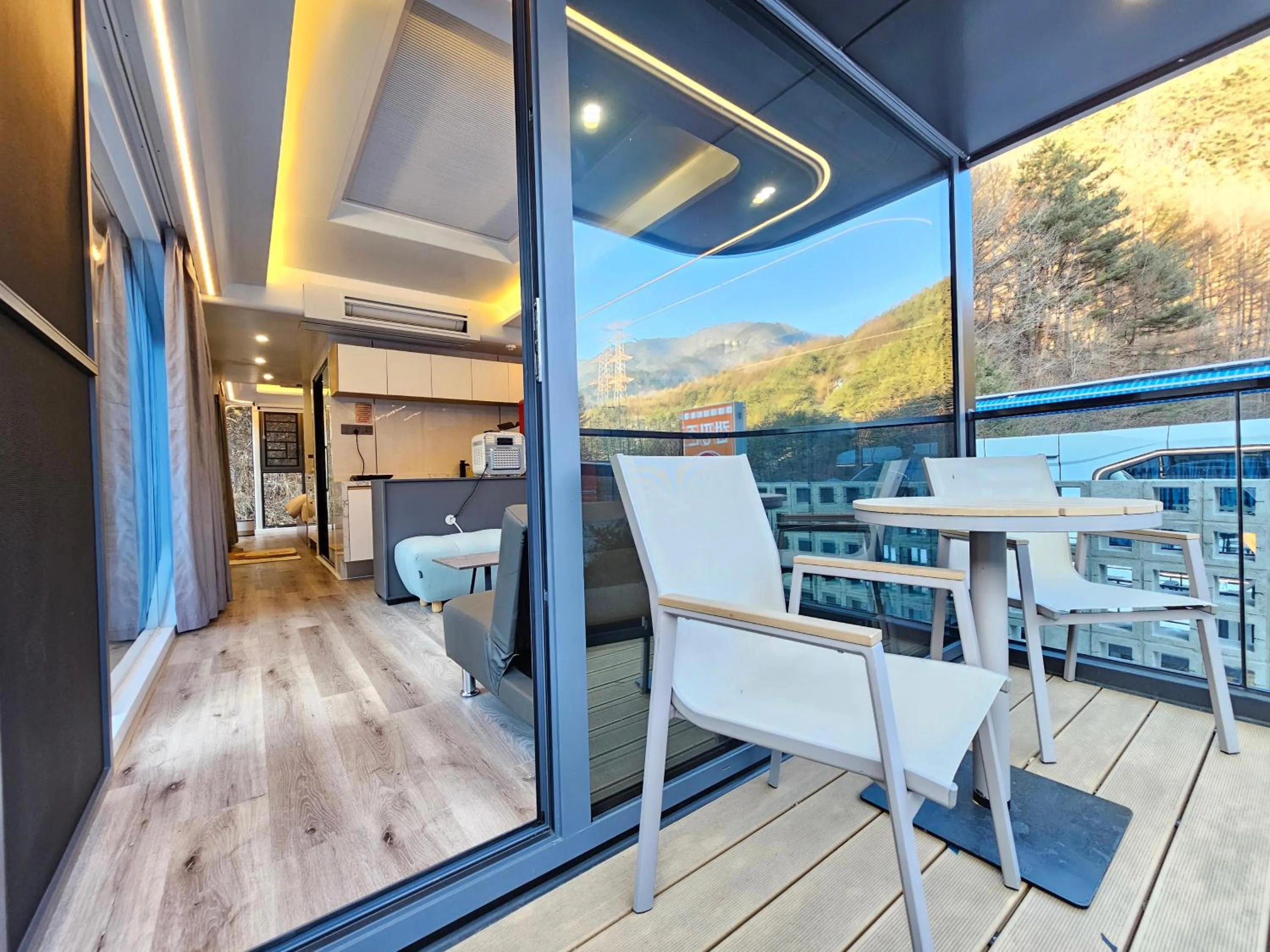 Balcony/Terrace in Galaxy X Hotel Type Caravan Glamping & Pension