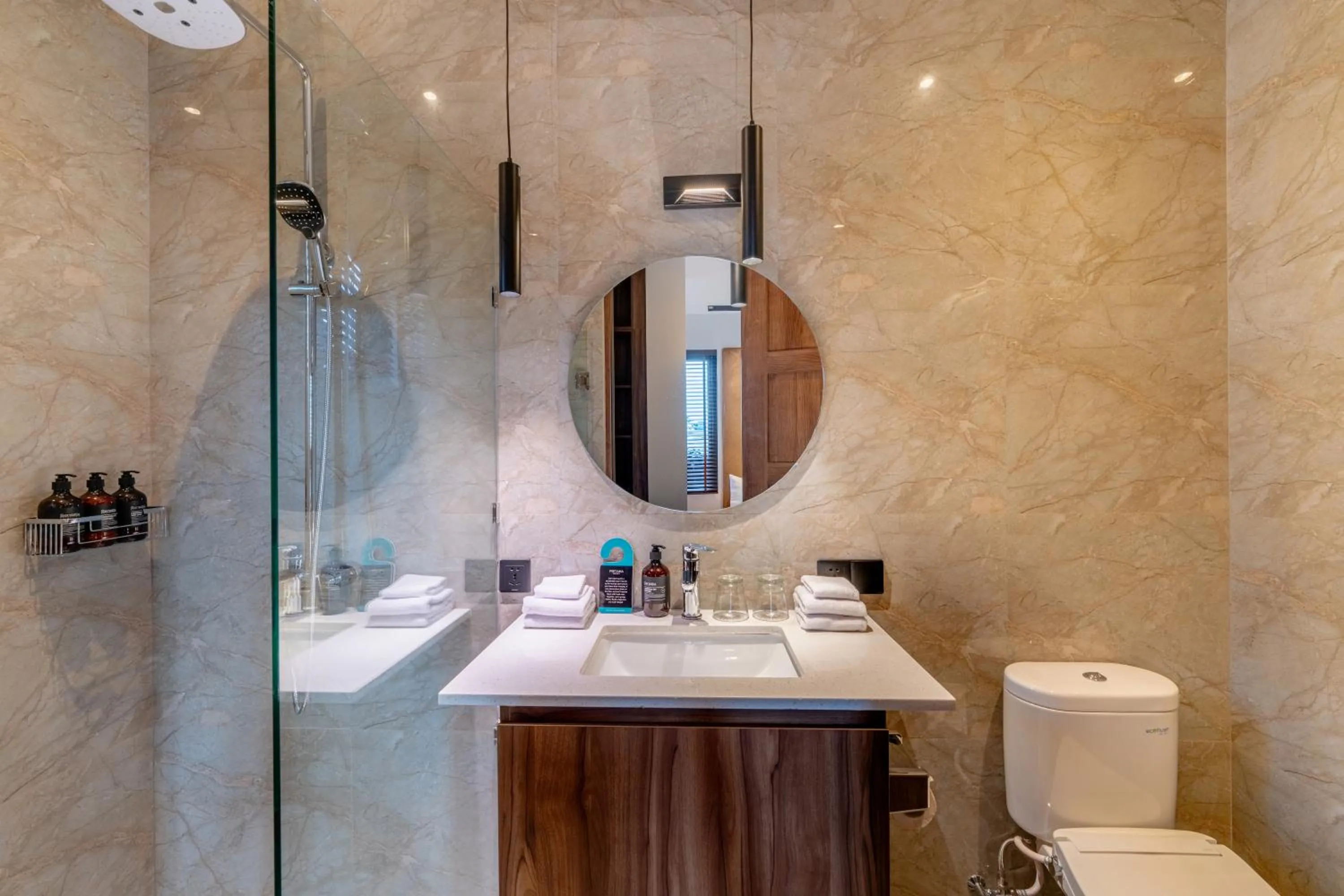 Shower in Avanya Luxury Apartment