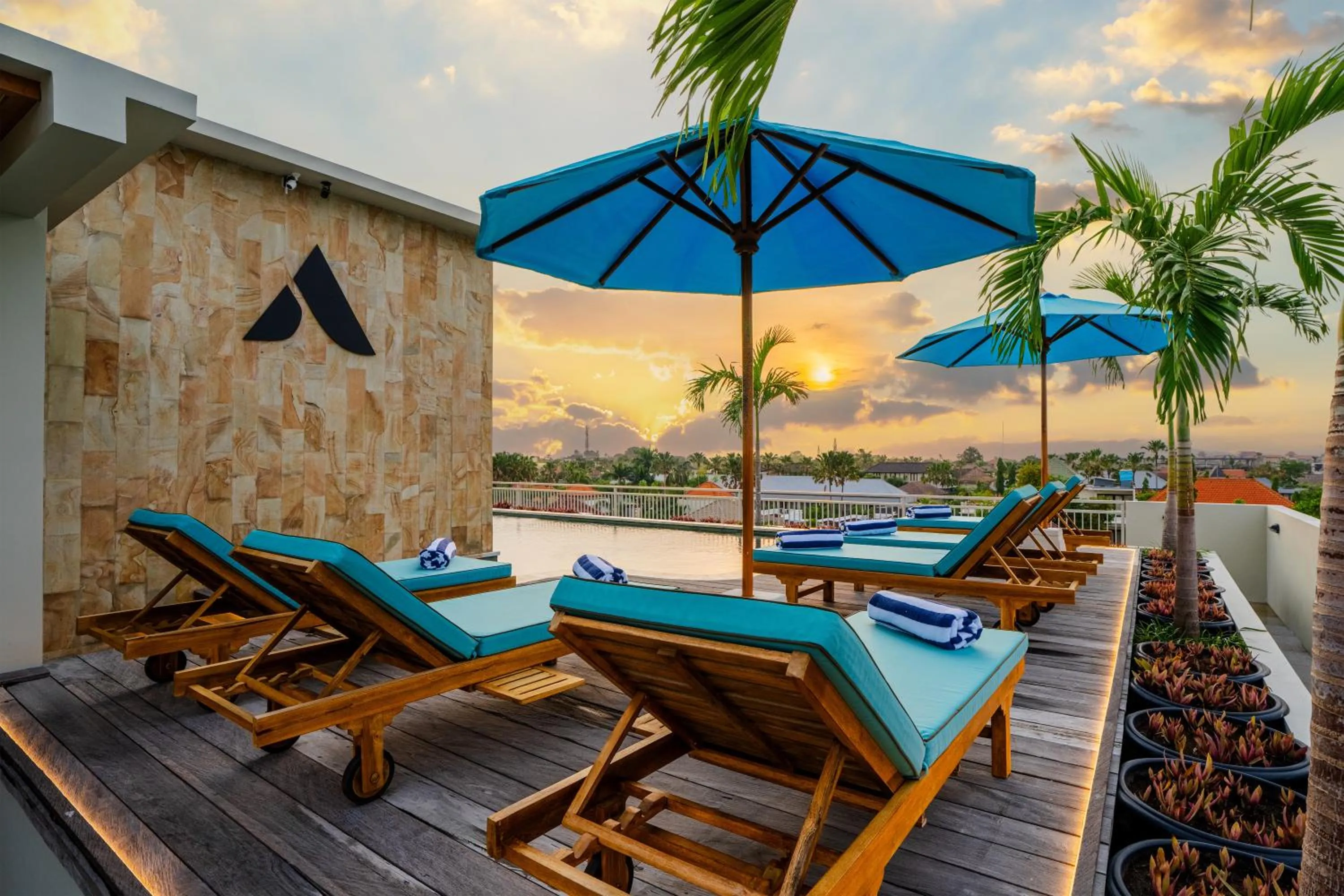 Pool view in Avanya Luxury Apartment