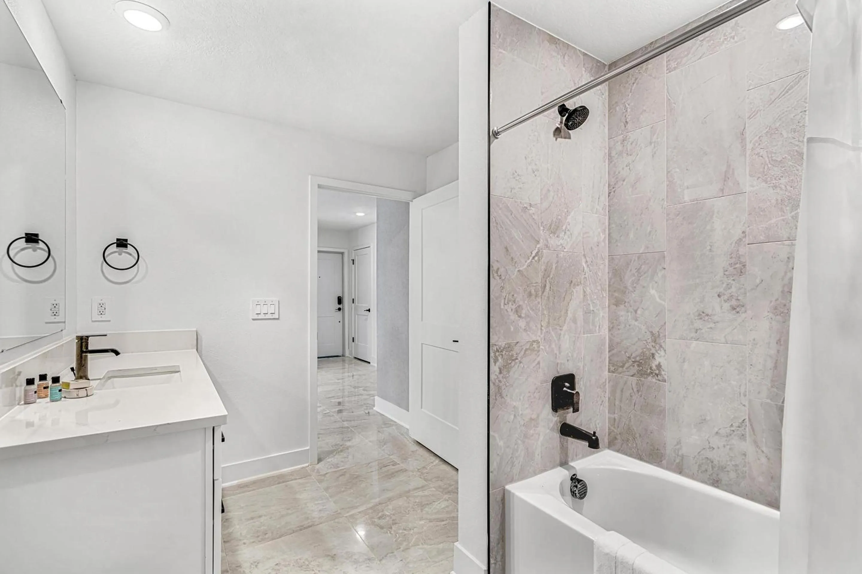 Shower in Villatel Orlando Resort, Apartments by Marriott Bonvoy