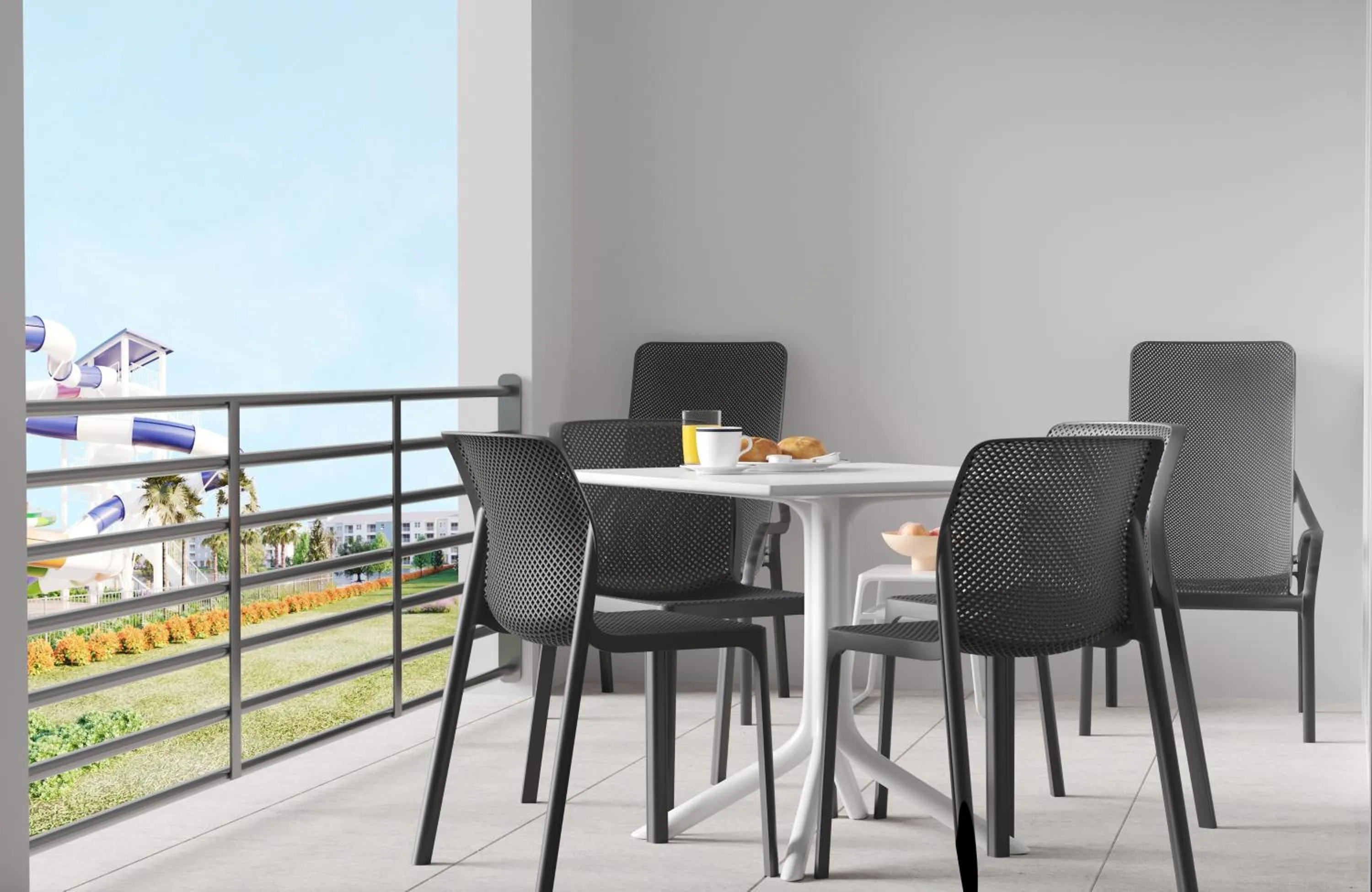 Balcony/Terrace in Villatel Orlando Resort, Apartments by Marriott Bonvoy