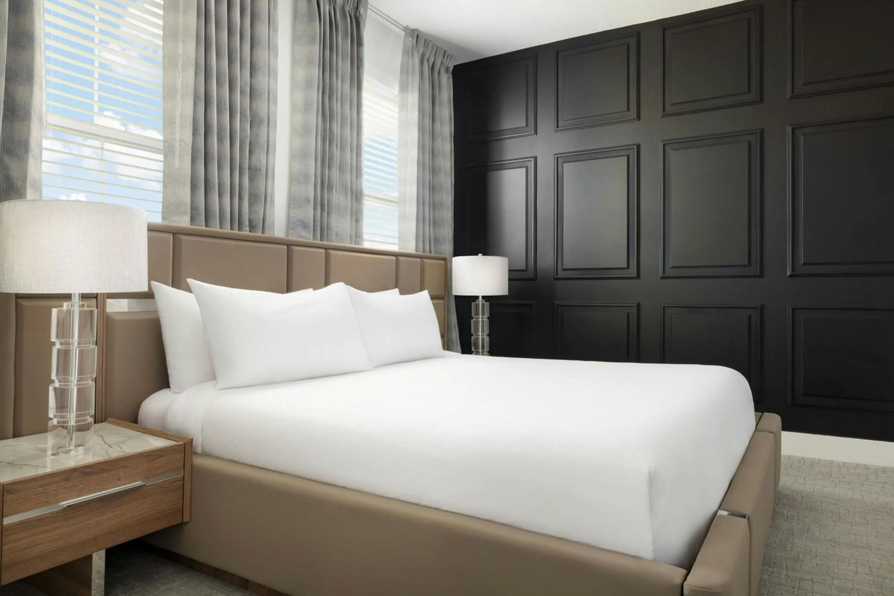 Bedroom, Bed in Villatel Orlando Resort, Apartments by Marriott Bonvoy