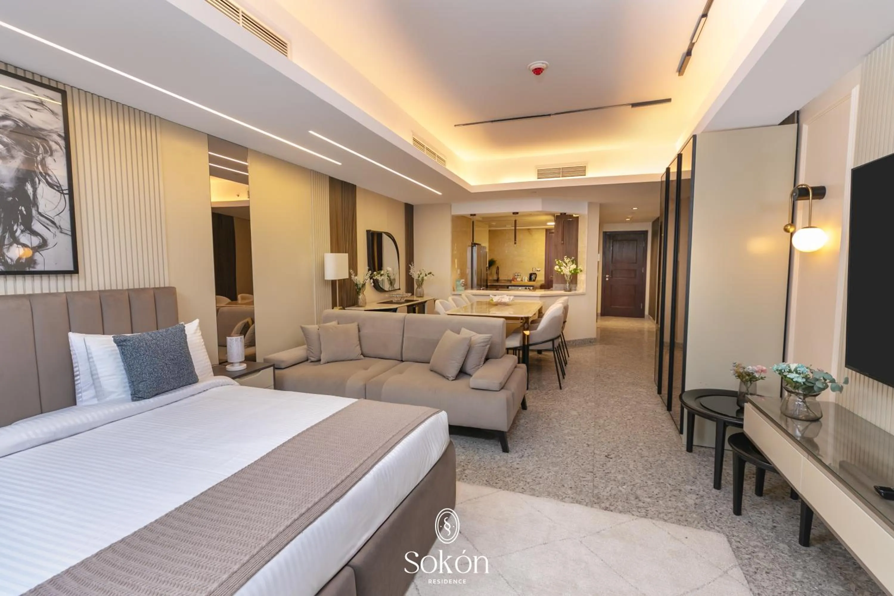 Bedroom in Sokon Residence Partial Nile view at Maadi