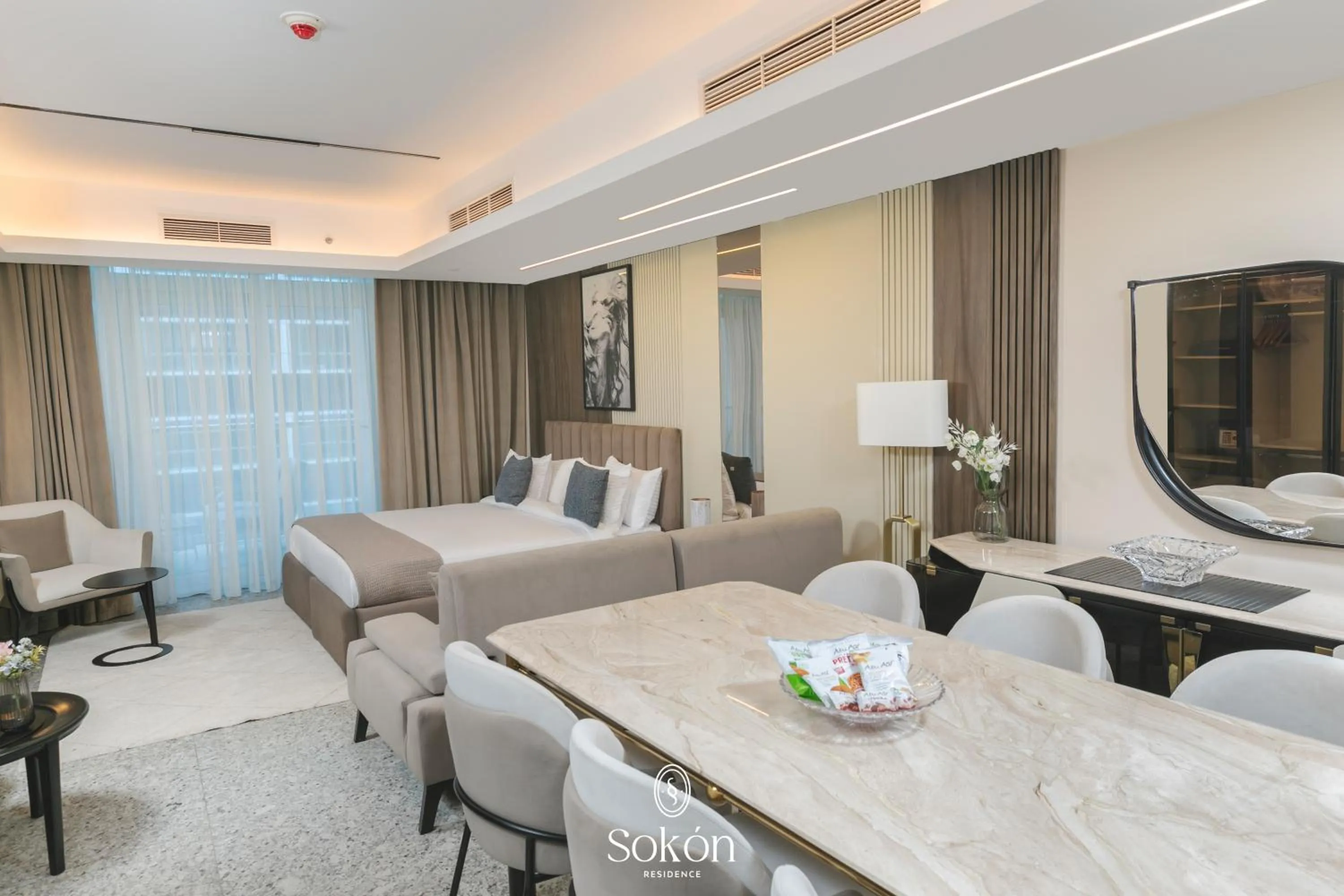 Bedroom in Sokon Residence Partial Nile view at Maadi