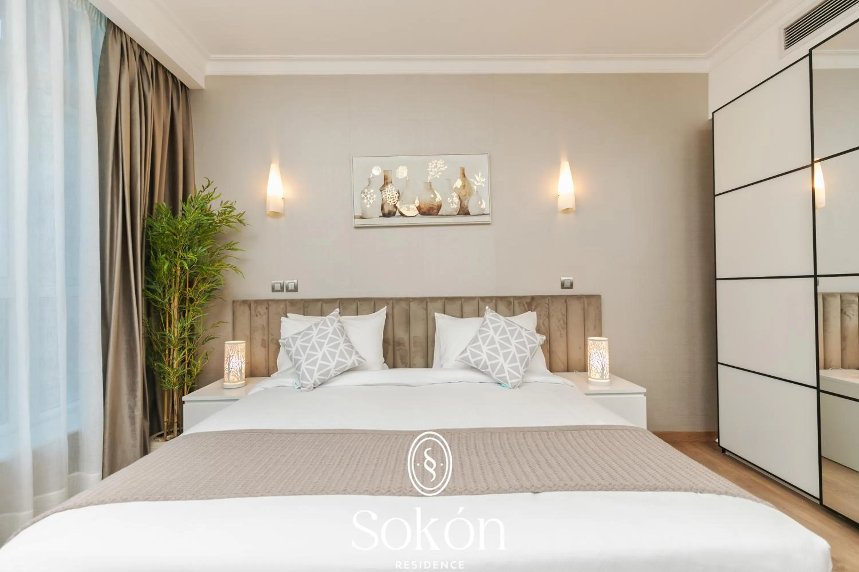 Bedroom, Bed in Sokon Residence Partial Nile view at Maadi