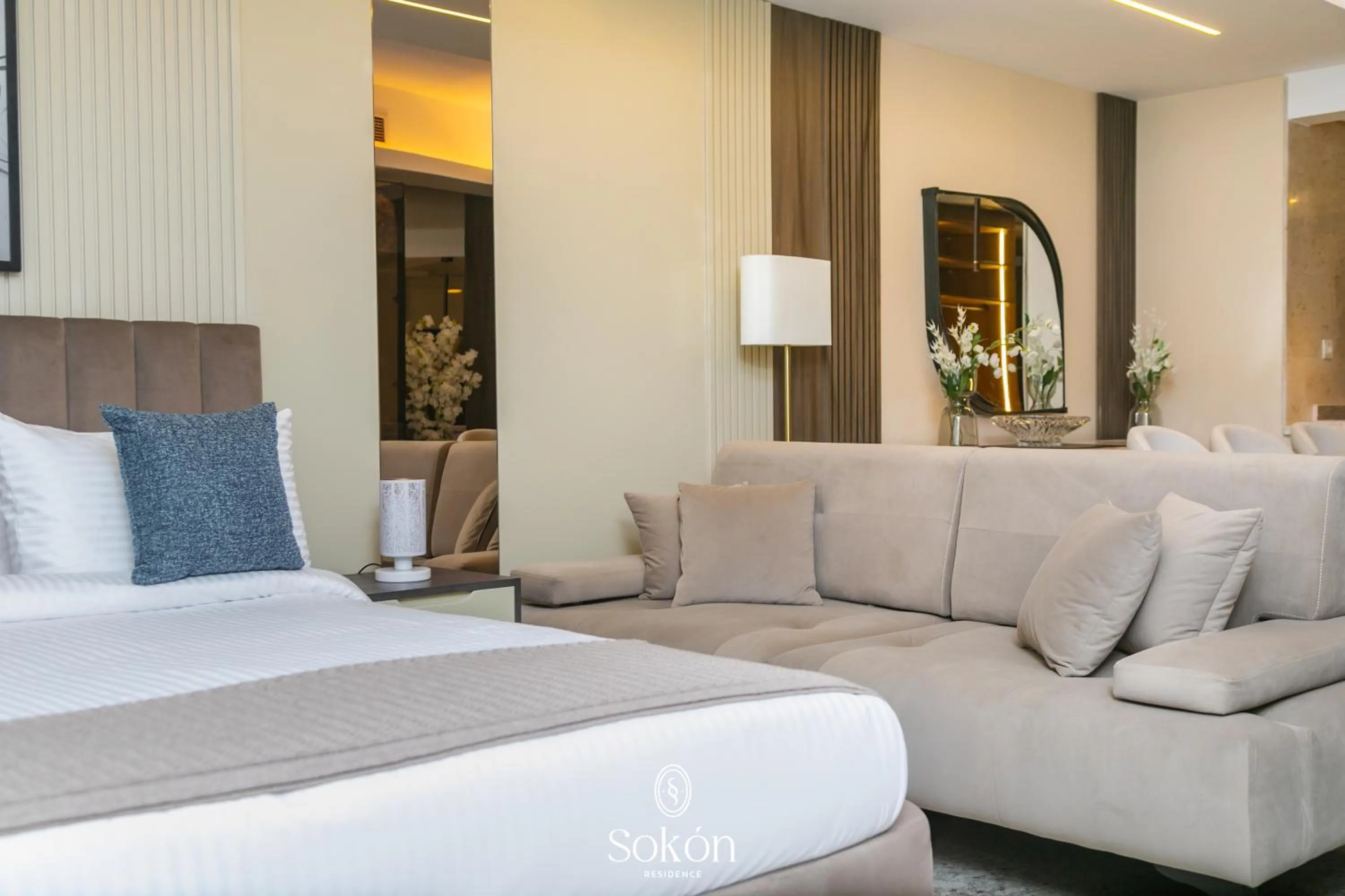 Living room, Bed in Sokon Residence Partial Nile view at Maadi