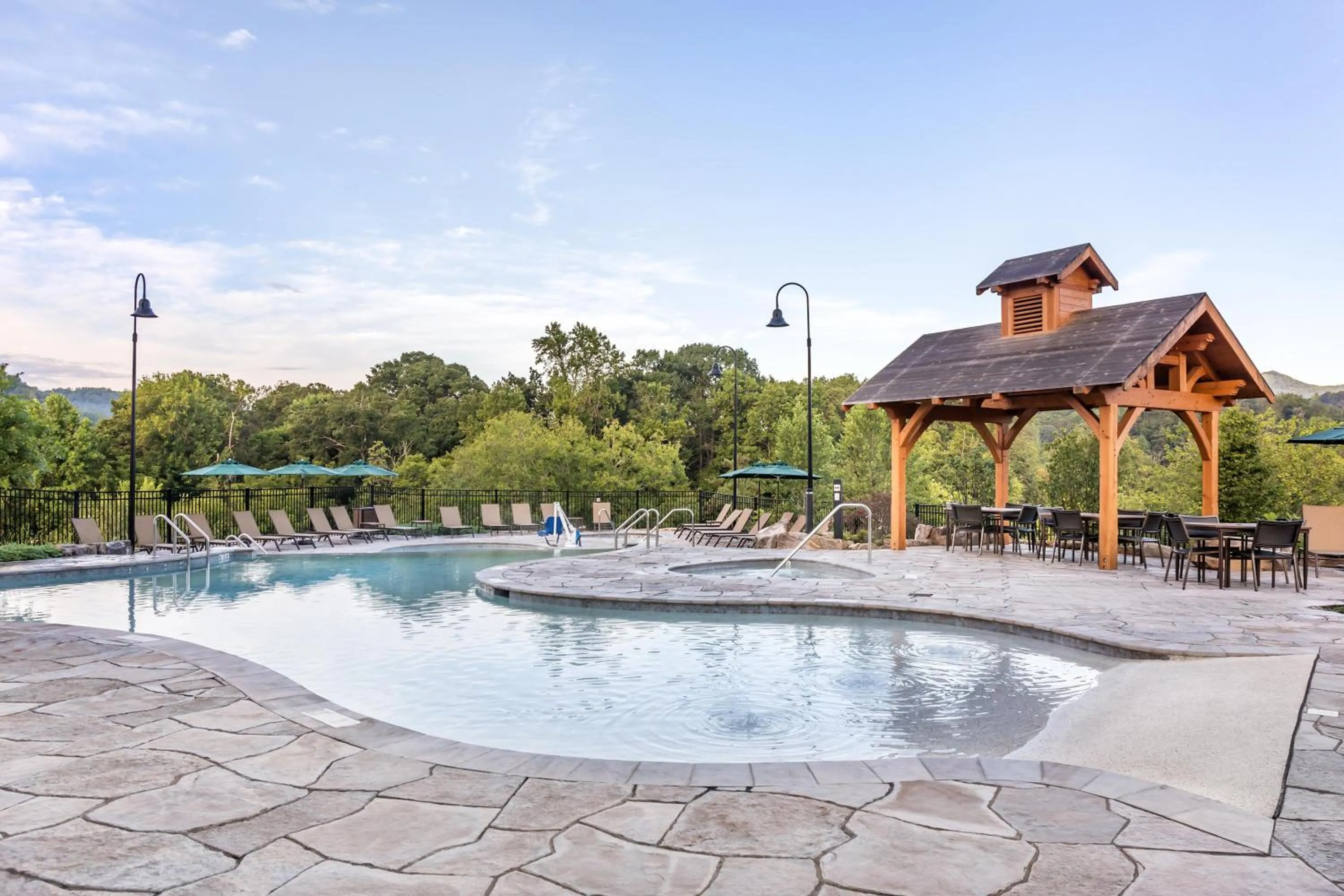 Pool view in Hilton Vacation Club Mill Springs Lodge Pigeon Forge
