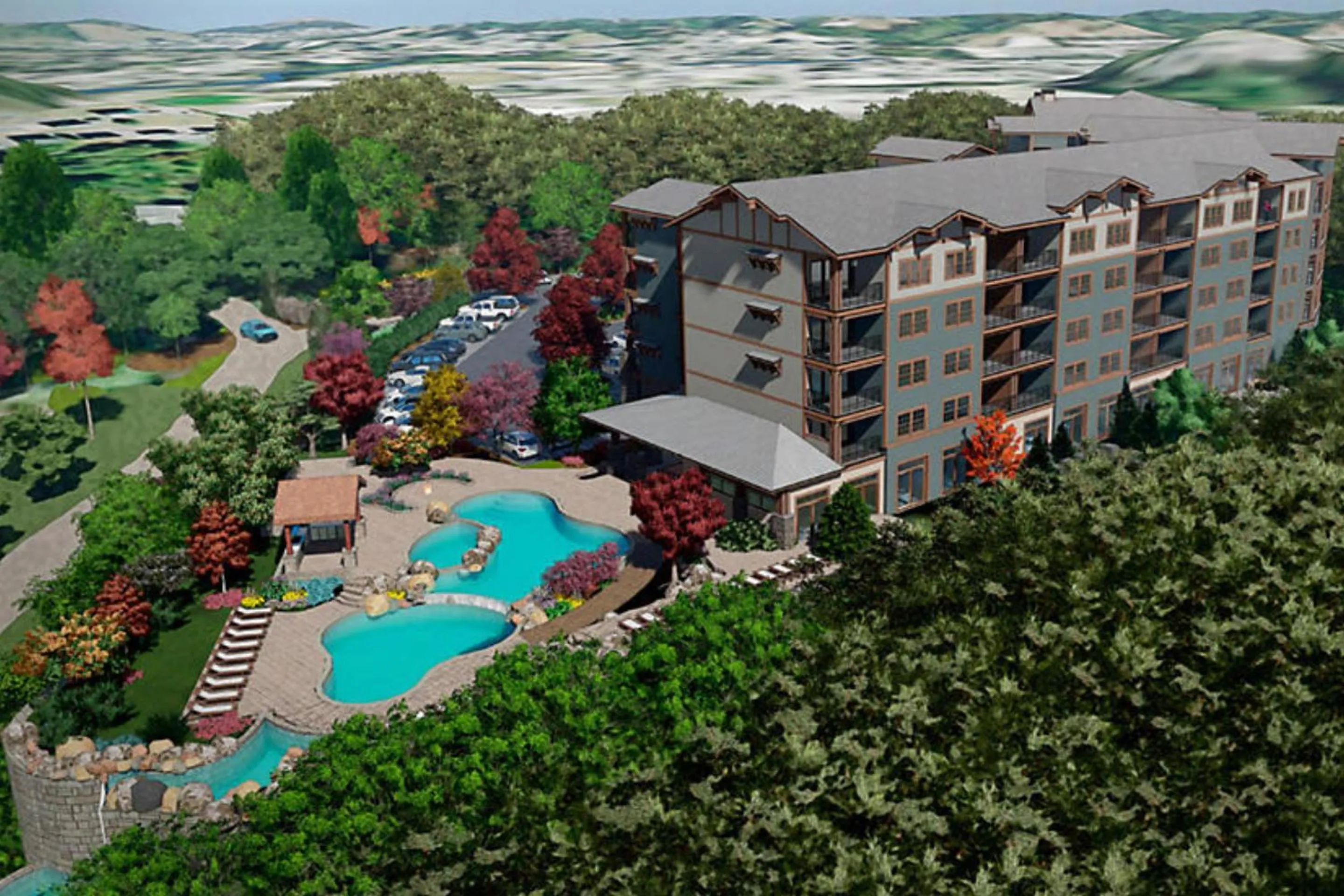 Property building in Hilton Vacation Club Mill Springs Lodge Pigeon Forge