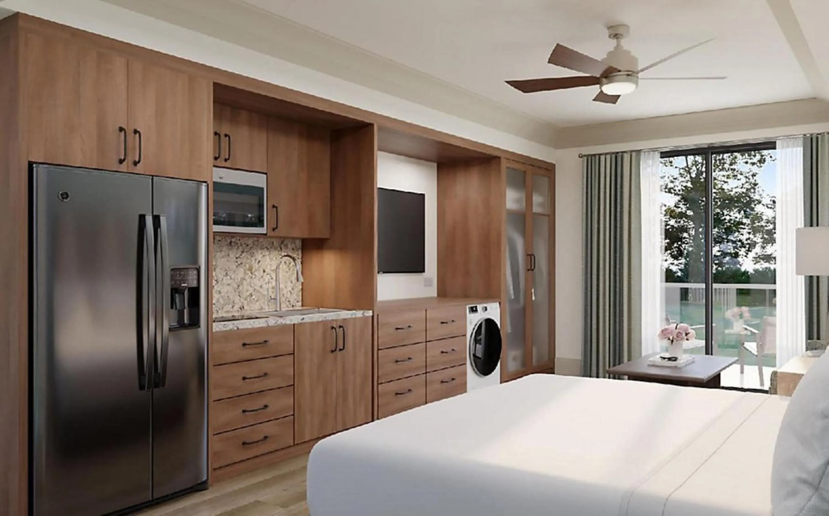 Kitchen or kitchenette, Bed in Hilton Vacation Club Mill Springs Lodge Pigeon Forge