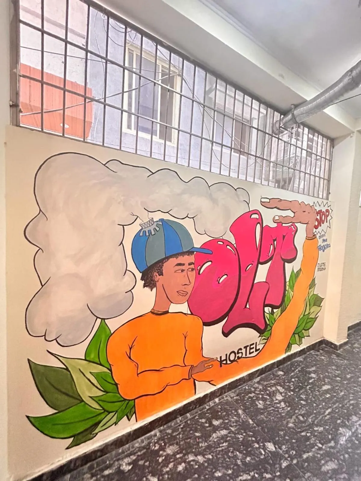 Facade/entrance in OLT Hostel Rishikesh