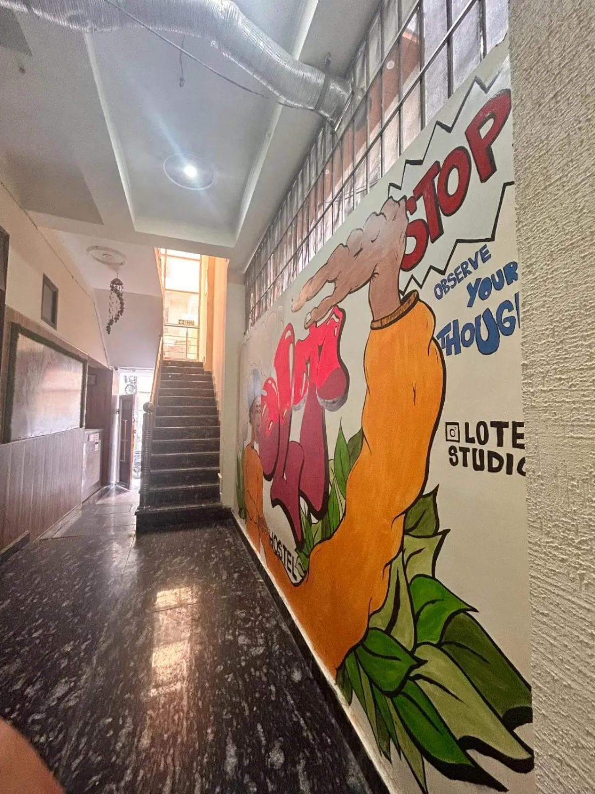 Facade/entrance in OLT Hostel Rishikesh