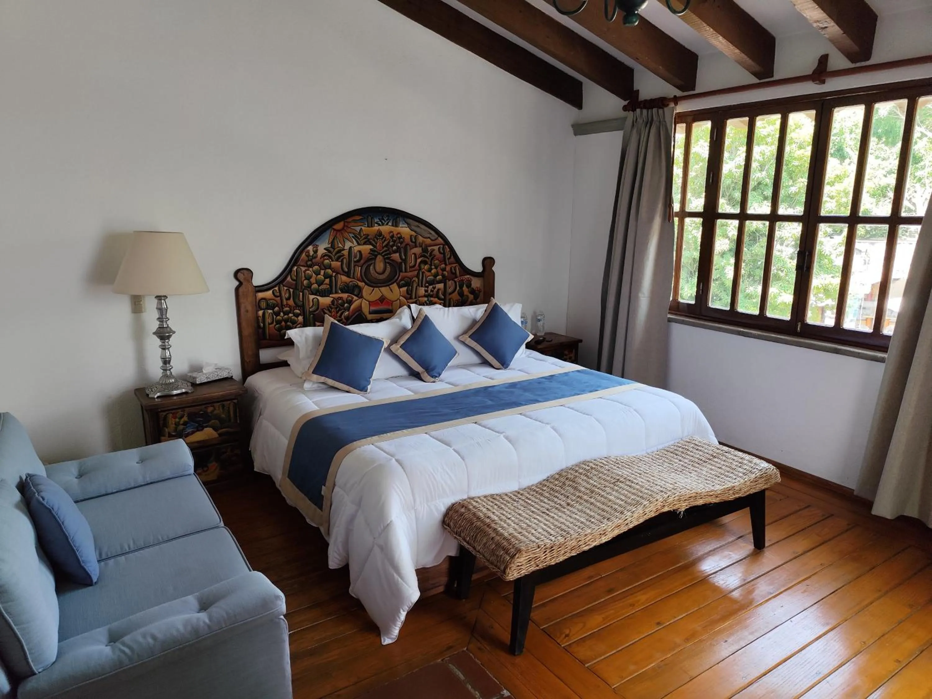 Bed in Casa de las Conchas Cuernavaca