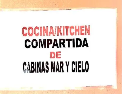 Kitchen or kitchenette in Hotel Cabinas Mar Y Cielo