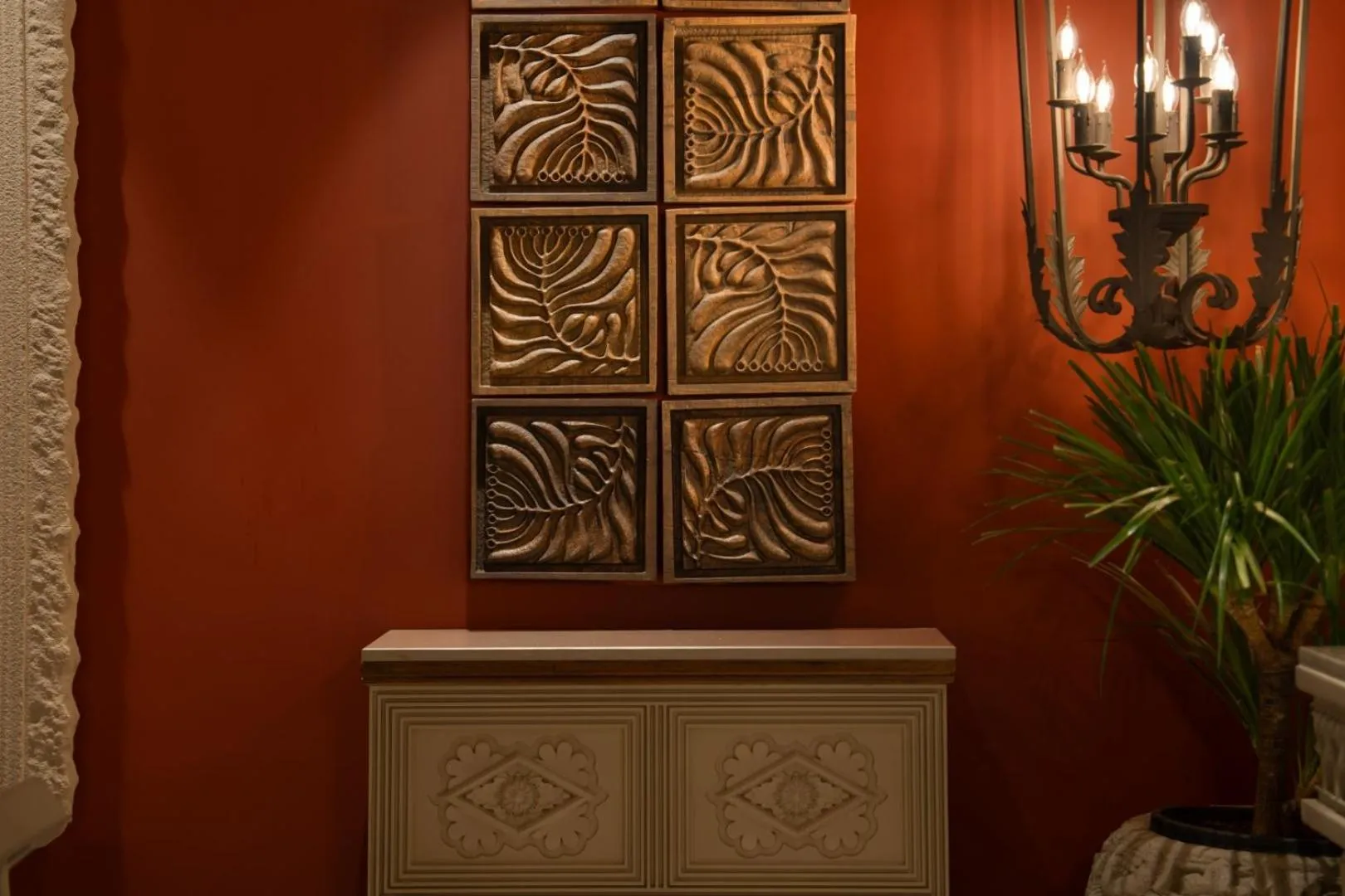 Decorative detail in The Evren, Vagator - SLH-A Small Luxury Hotel