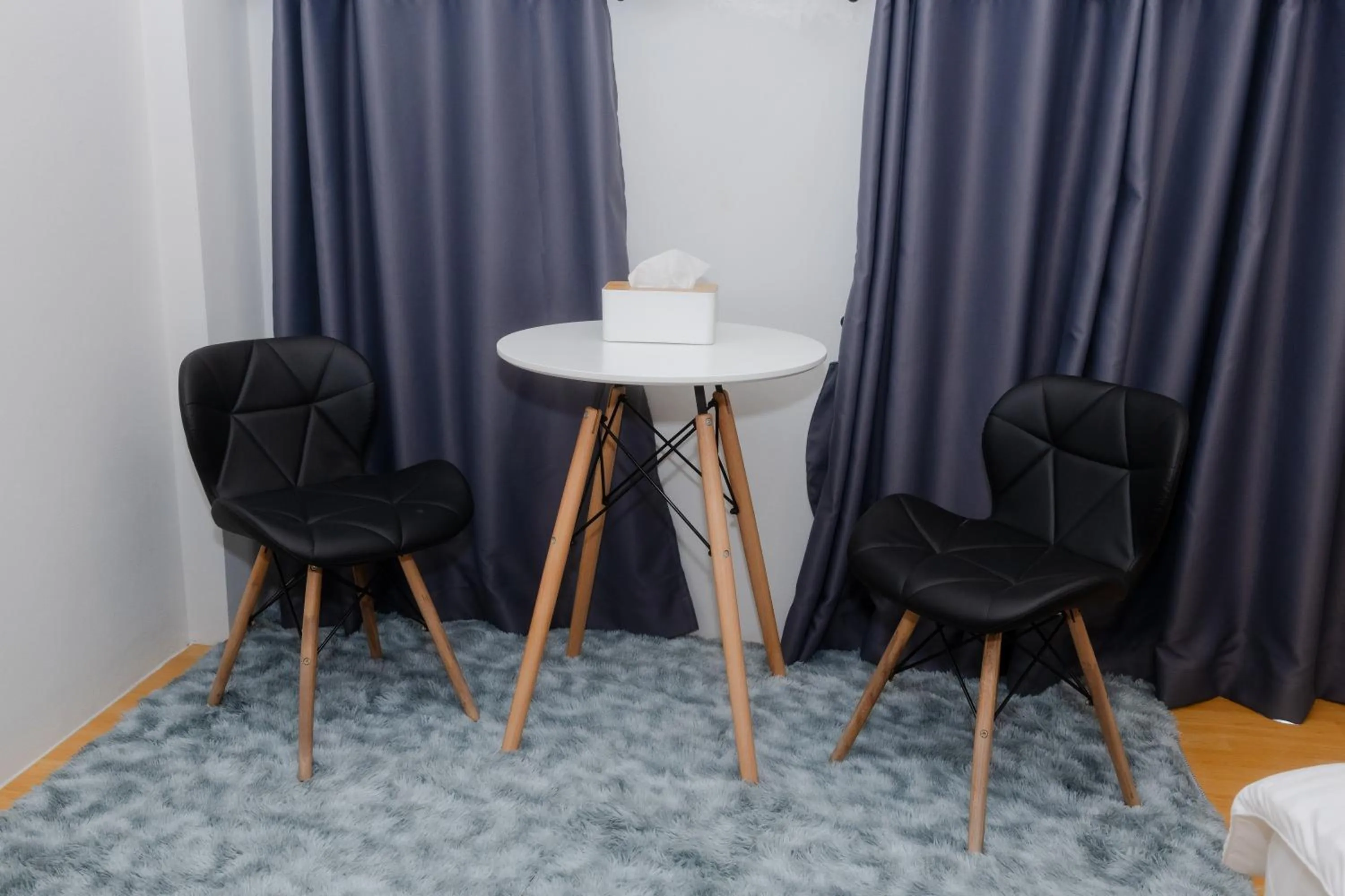 Seating area in 22 Hostel