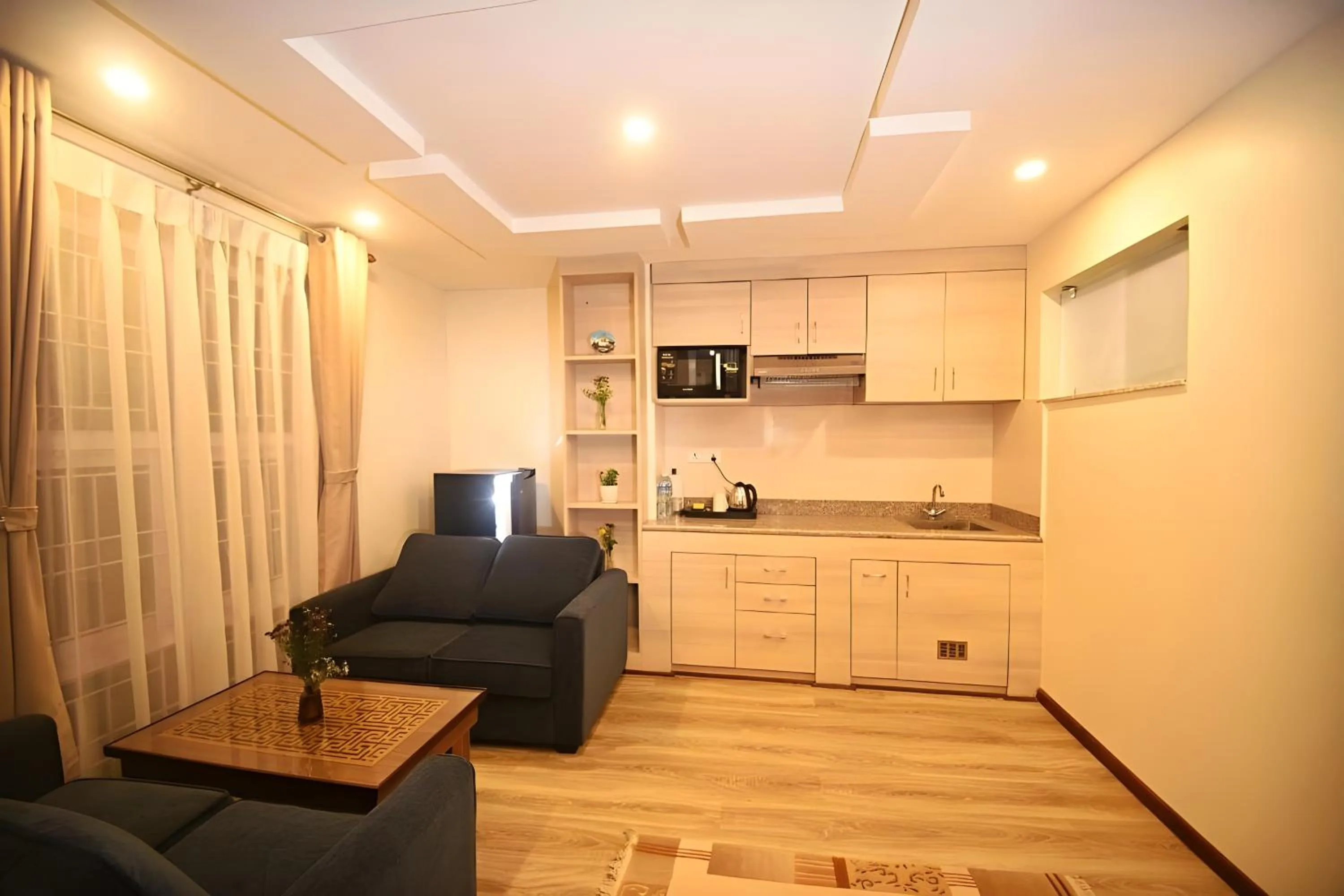 Kitchen or kitchenette in Hotel Sherpani