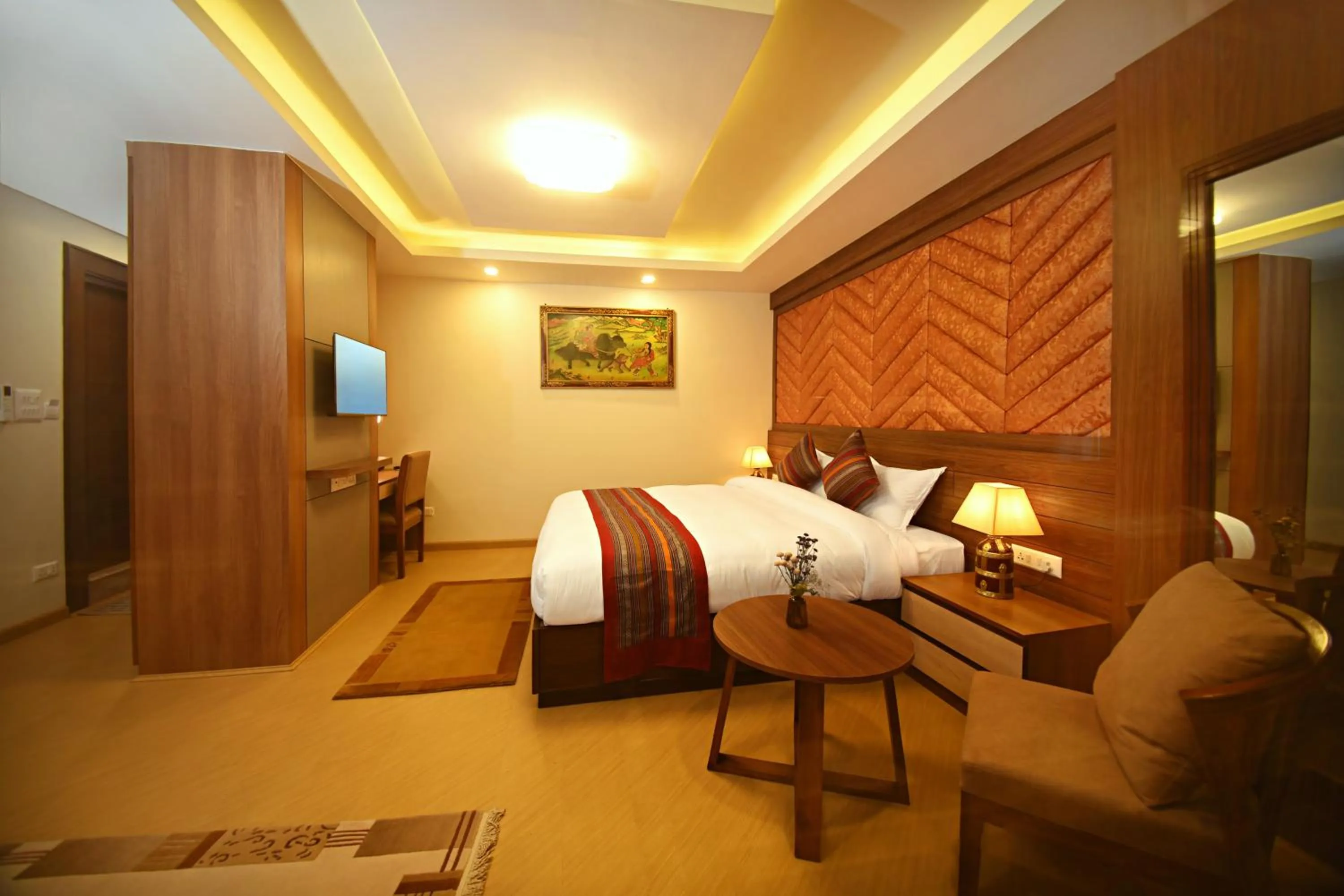 Bed in Hotel Sherpani