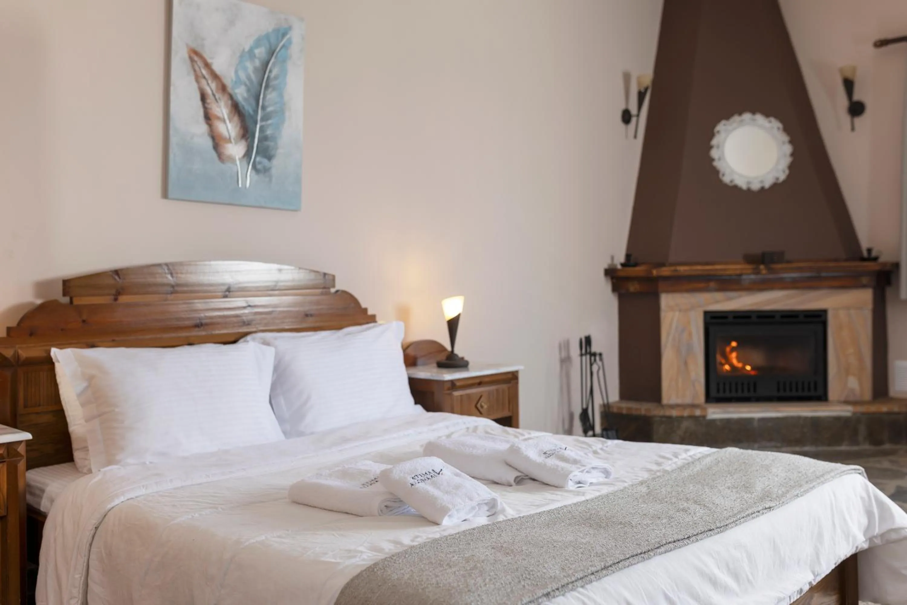 View (from property/room), Bed in Ktima Alonaki