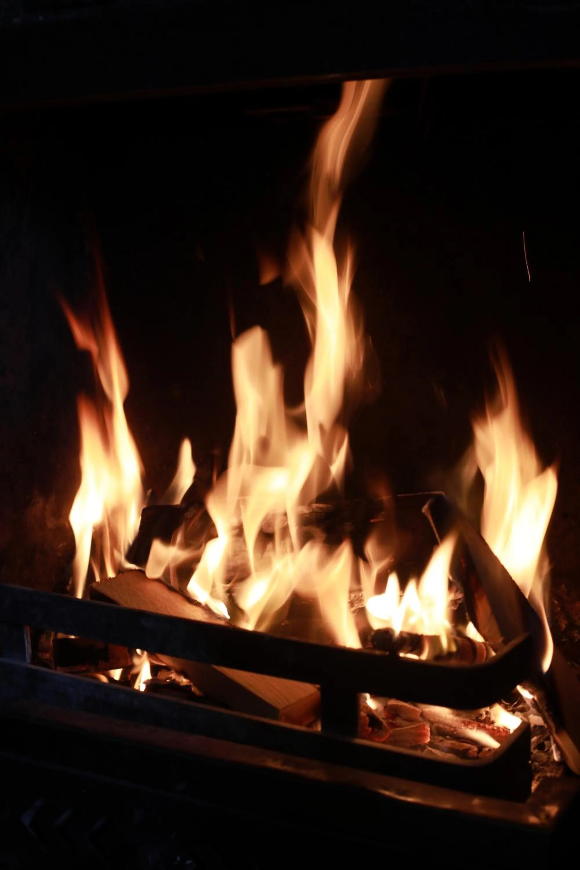 fireplace in OYO Glyn Valley Hotel