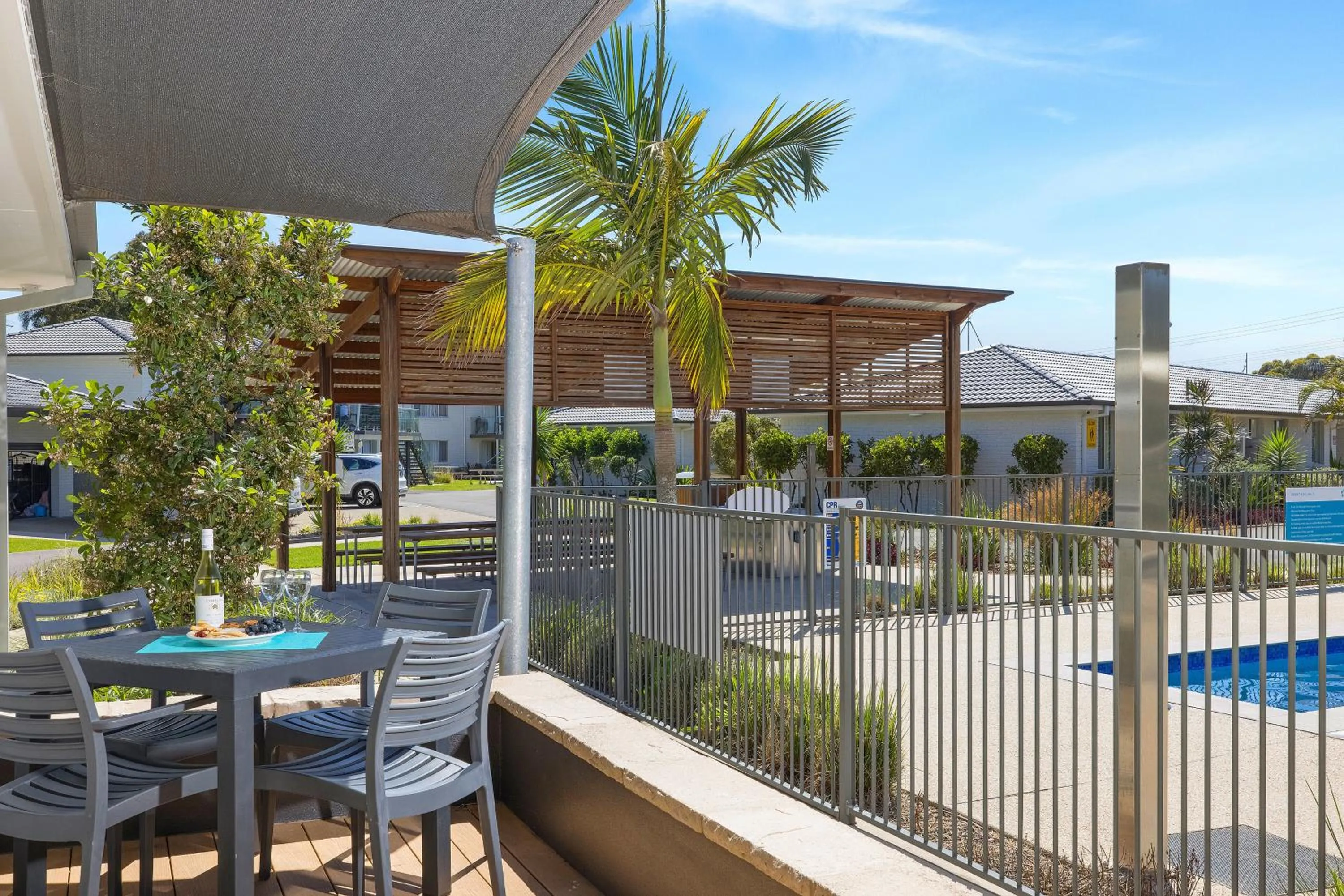 Pool view in Seaside Holiday Resort