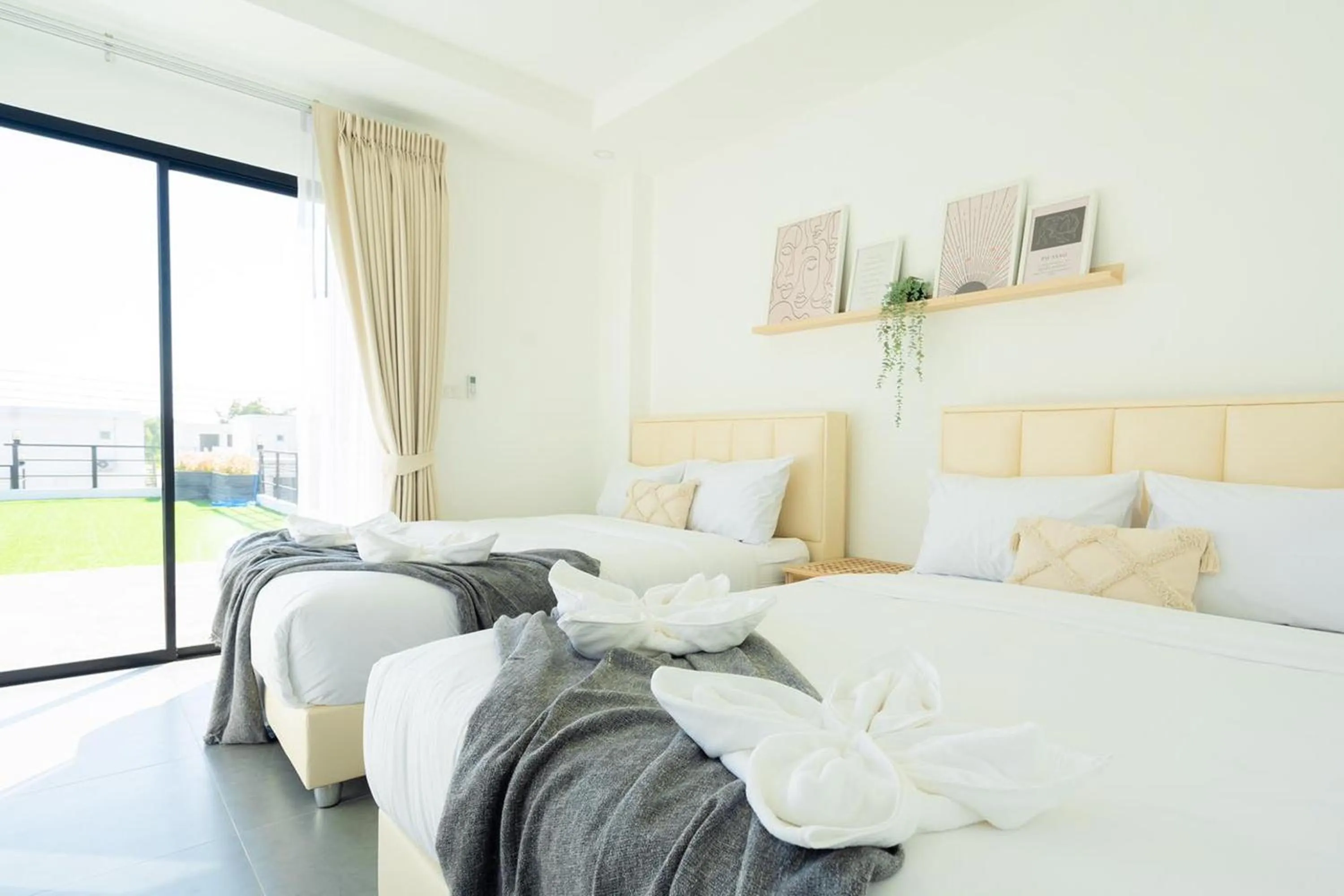 Bed in The Modern Pool Villa Hua Hin