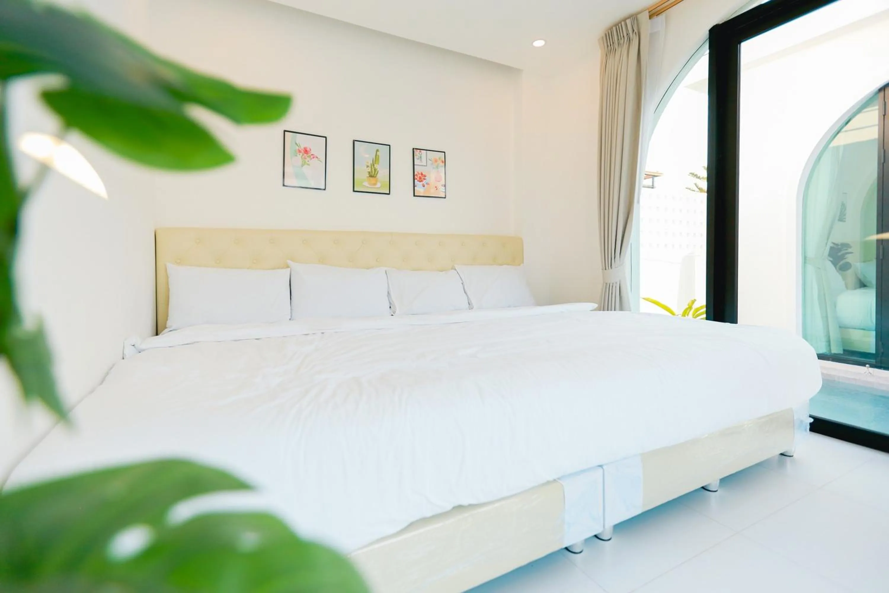 Bed in The Modern Pool Villa Hua Hin