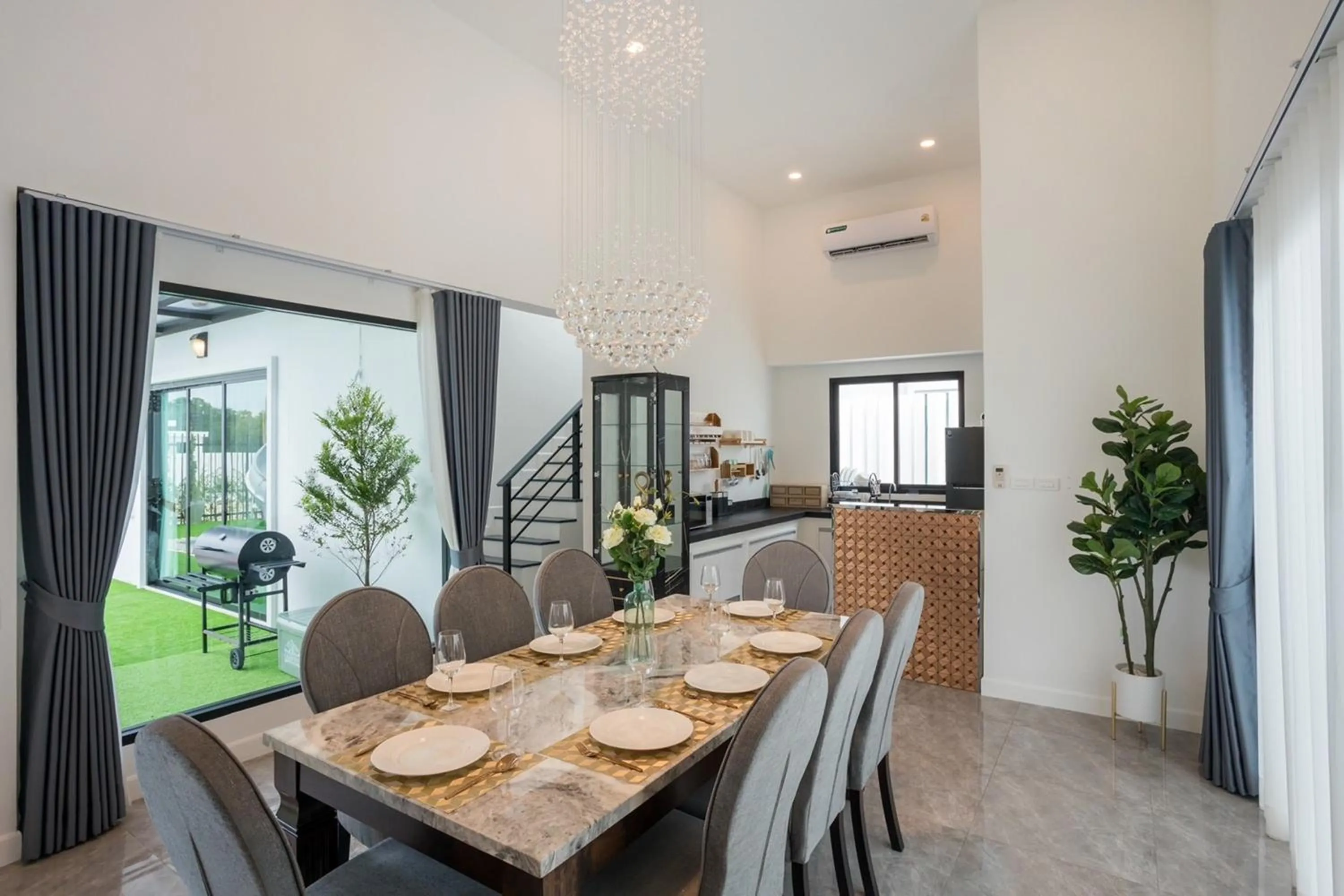 Seating area in The Modern Pool Villa Hua Hin