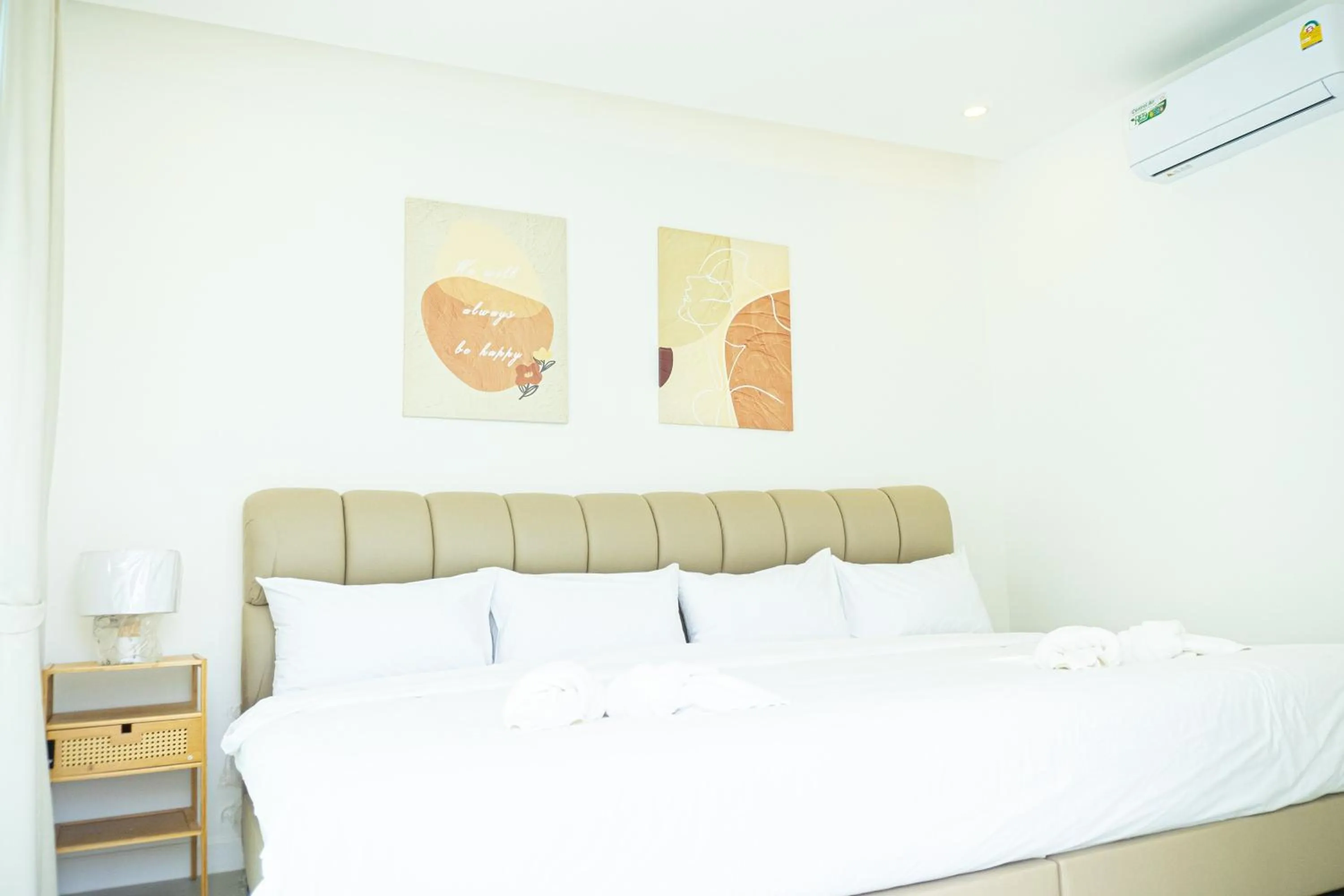 Bed in The Modern Pool Villa Hua Hin