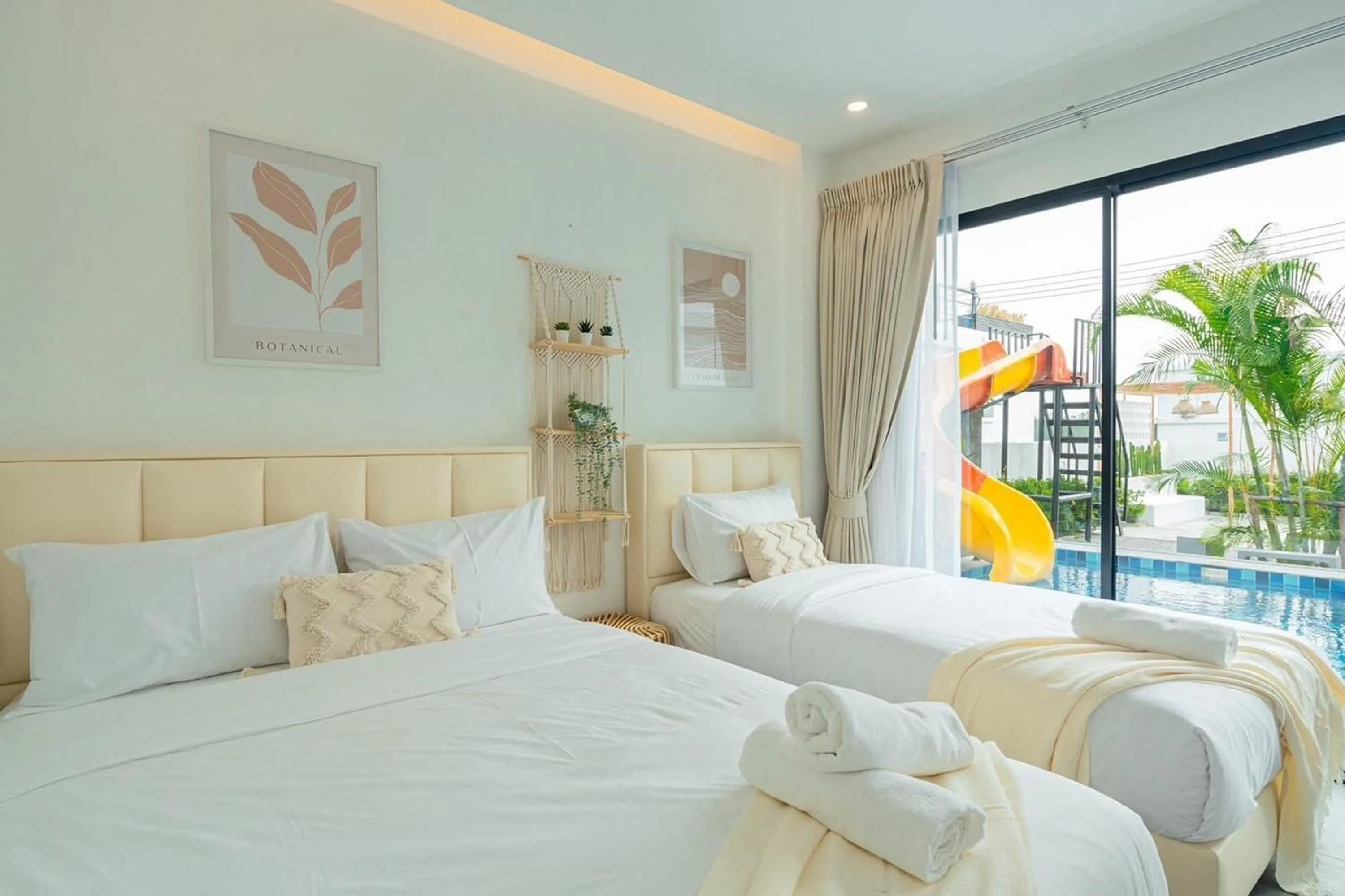 Bed in The Modern Pool Villa Hua Hin