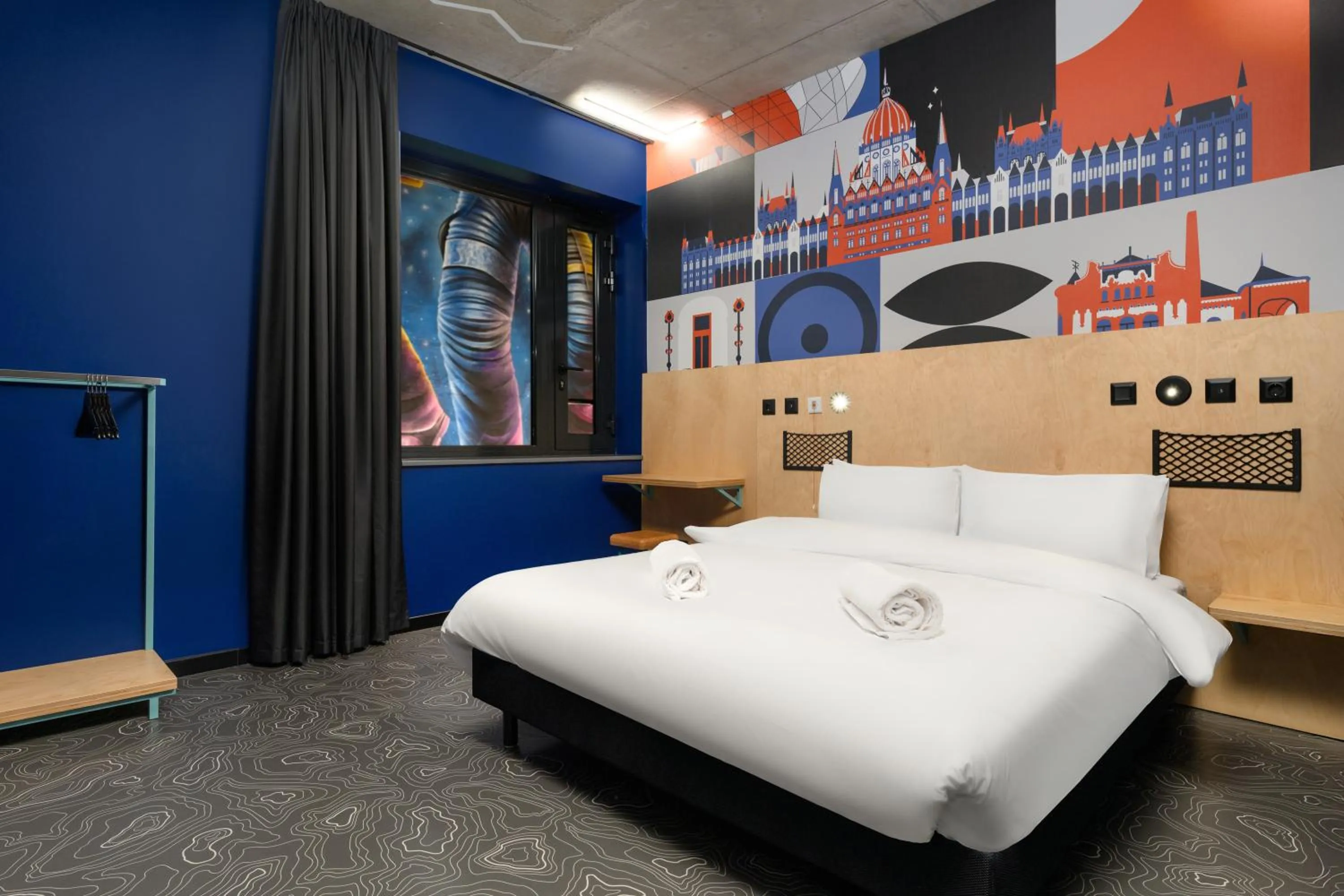 Bedroom, Bed in JO&JOE Budapest